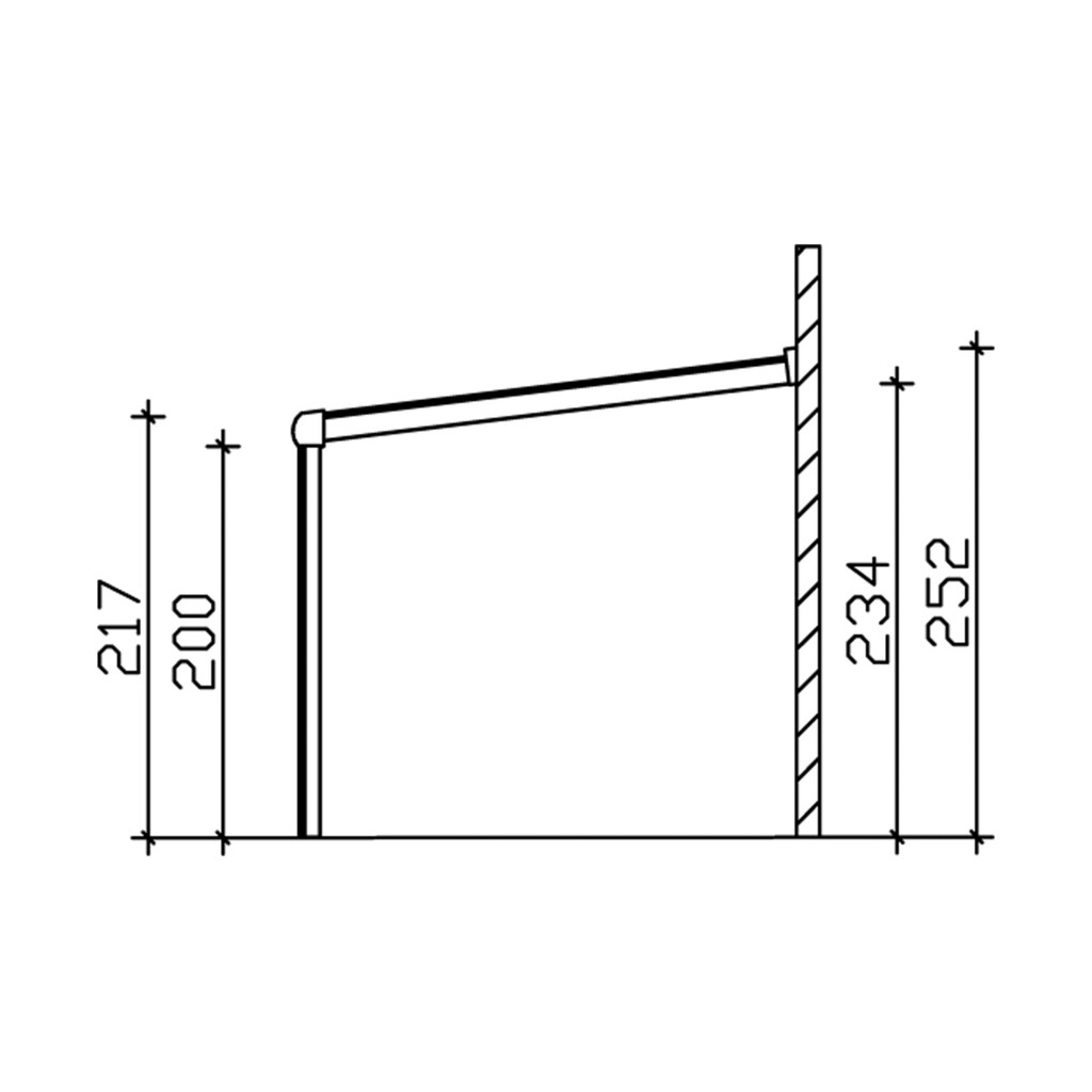 Skanholz Terrassendach »Genua«, 434 cm Breite, verschiedene Tiefe