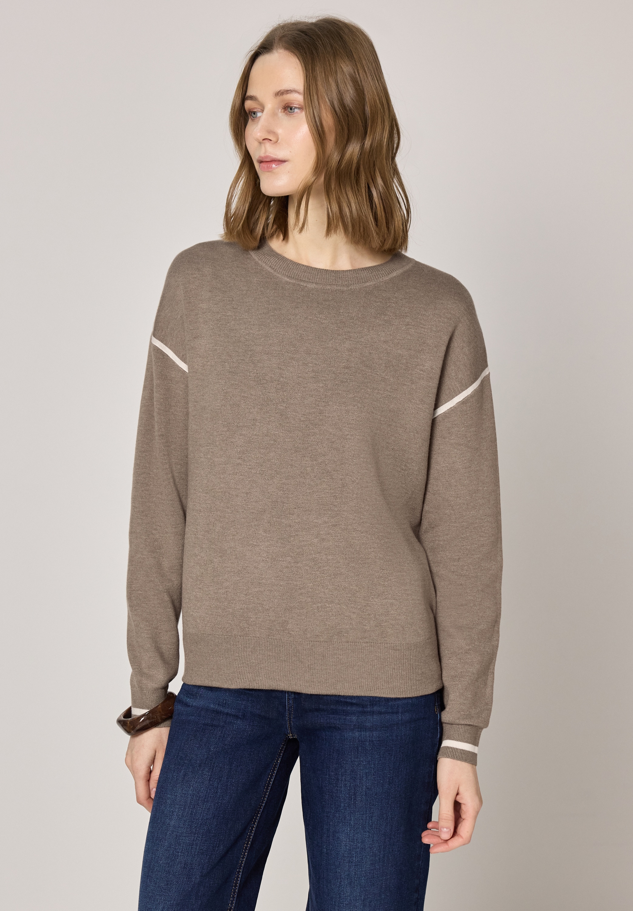 Cecil Strickpullover mit Kontrastdetails günstig online kaufen