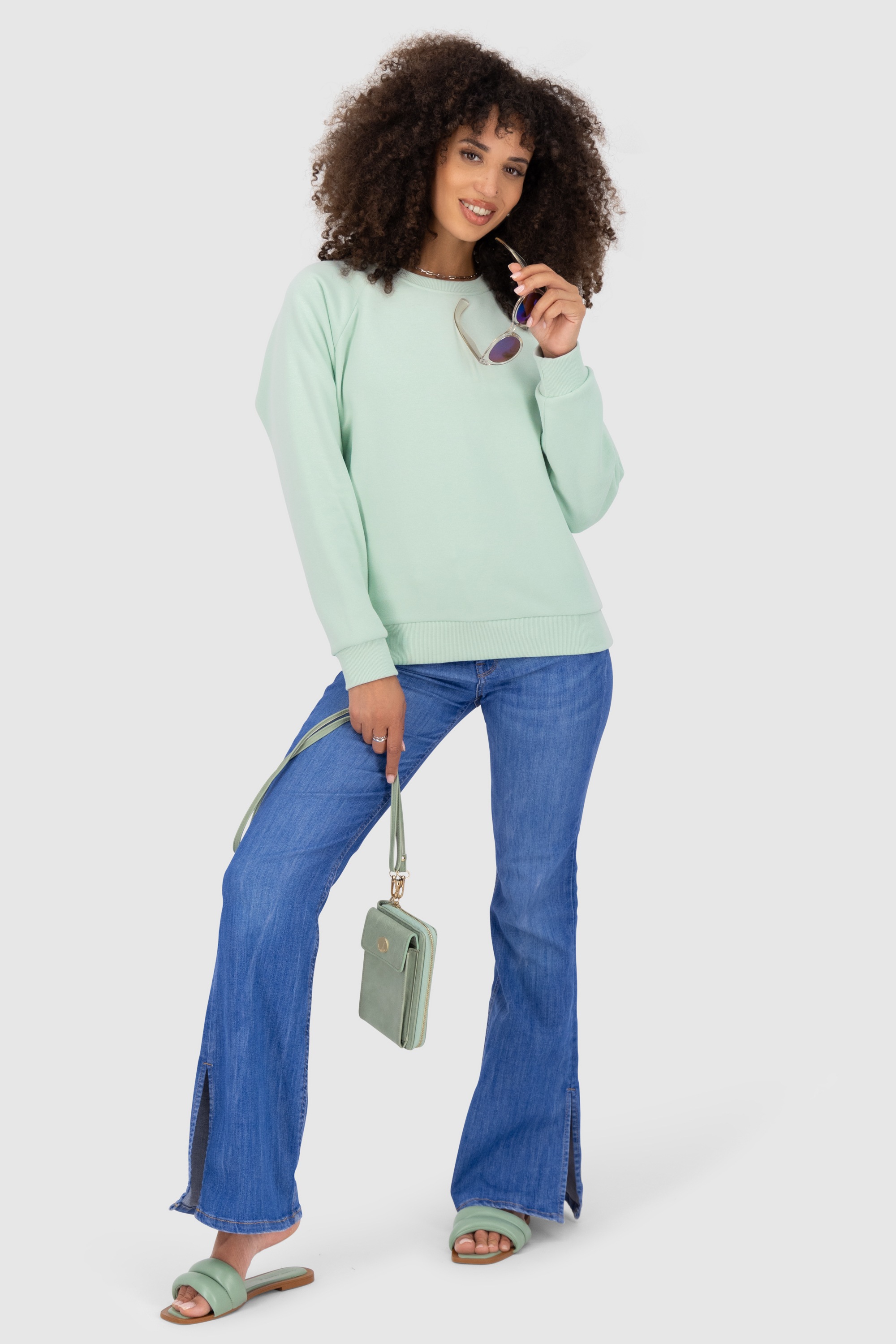 Alife & Kickin Kapuzensweatshirt »Damen NeaAK A«, Basic Pullover mit Rundhalsausschnitt in Oversize Schnittform