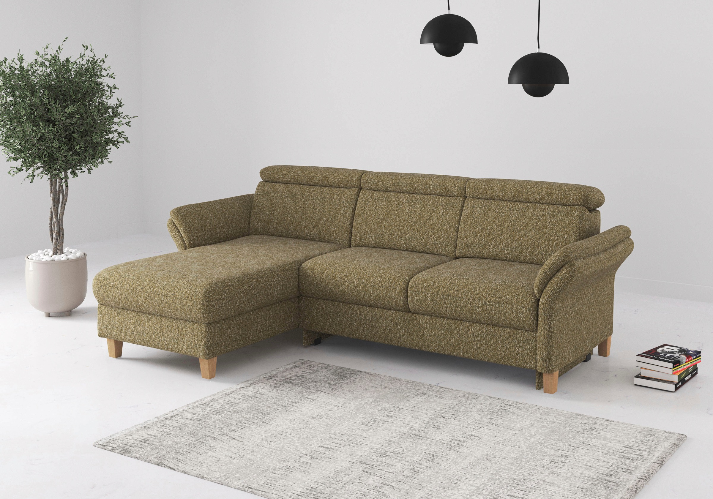 OTTO home Ecksofa "Glendale, L-Form" inkl. Kopfteilverstellung, wahlweise mit Vorziehsitz und Bettkasten