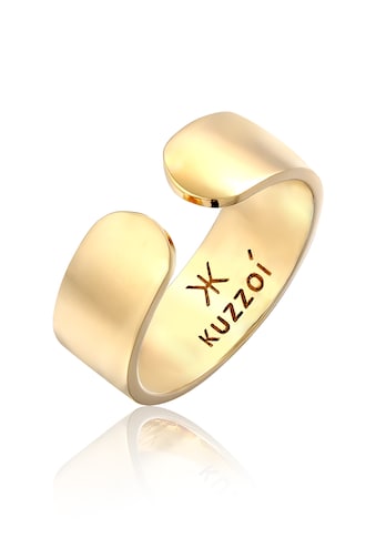 Kuzzoi Silberring »Bandring Klares Design Off...