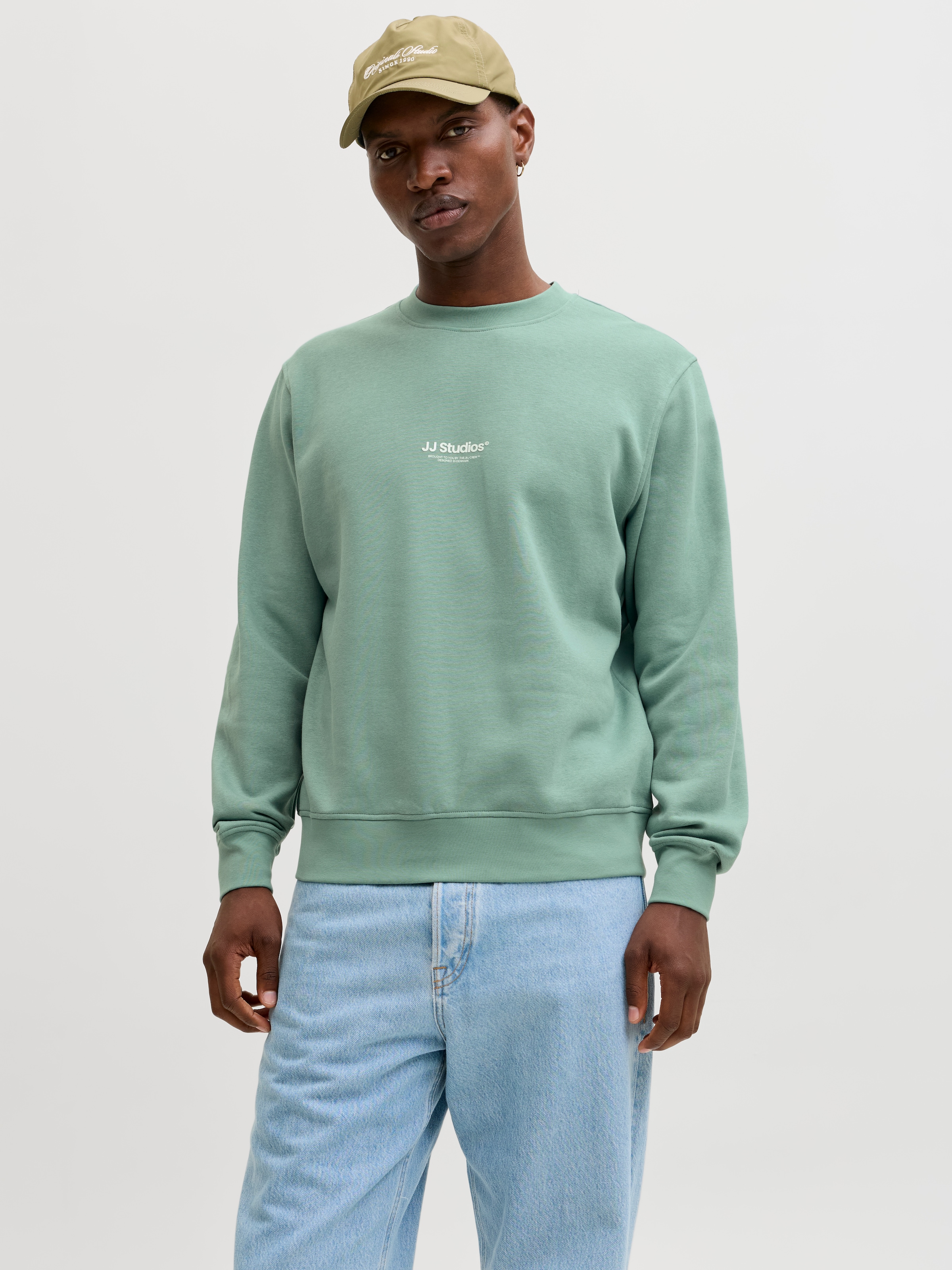 Jack & Jones Sweatshirt "JJESOHO SWEAT CREW NECK NOOS", Baumwollmischung, relaxed fit