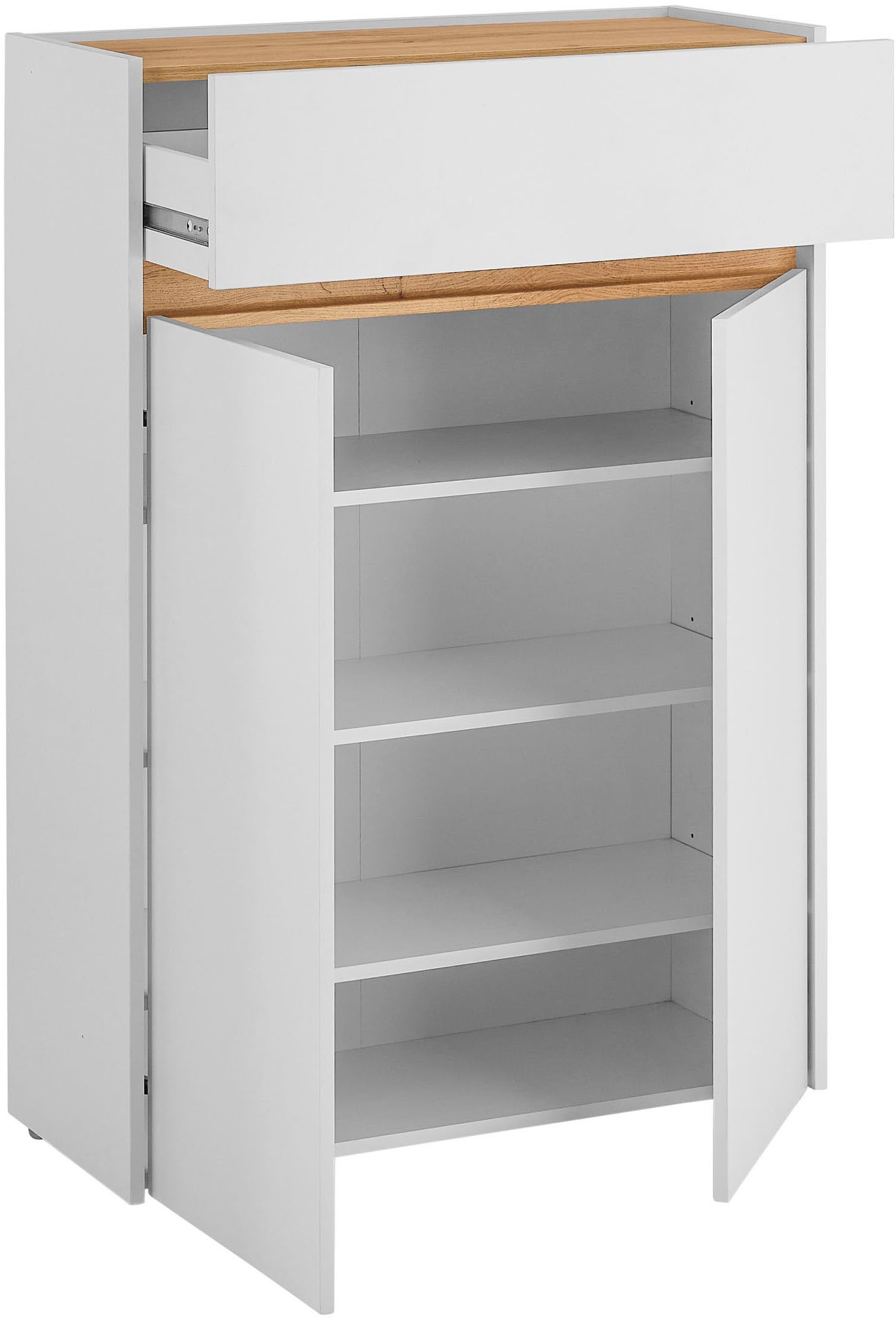 INOSIGN Schuhschrank »City/Giron, modernes Schuhregal, Schrank für 16 Schuhe, Schuhkommode«, eine Schublade und vier Schuhfächer, viel Stauraum, 93 cm breit
