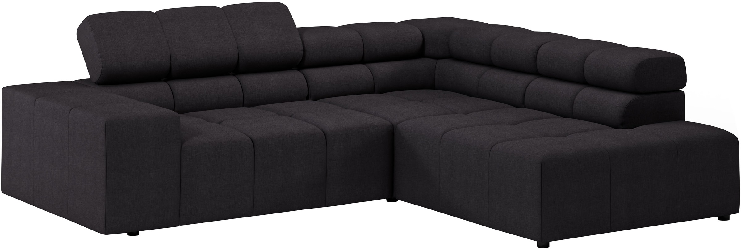 Ecksofa HOME AFFAIRE "Ancona, incl. Kopfteilverstellung + 3 Zierkissen, L-Form, Breite 249cm", grau, B:249cm H:70cm T:215cm, 100% Polyester, Sofas, Ecksofa, wahlweise motorische Sitztiefenverstellung, B/T(H: 249/215/70 cm 7