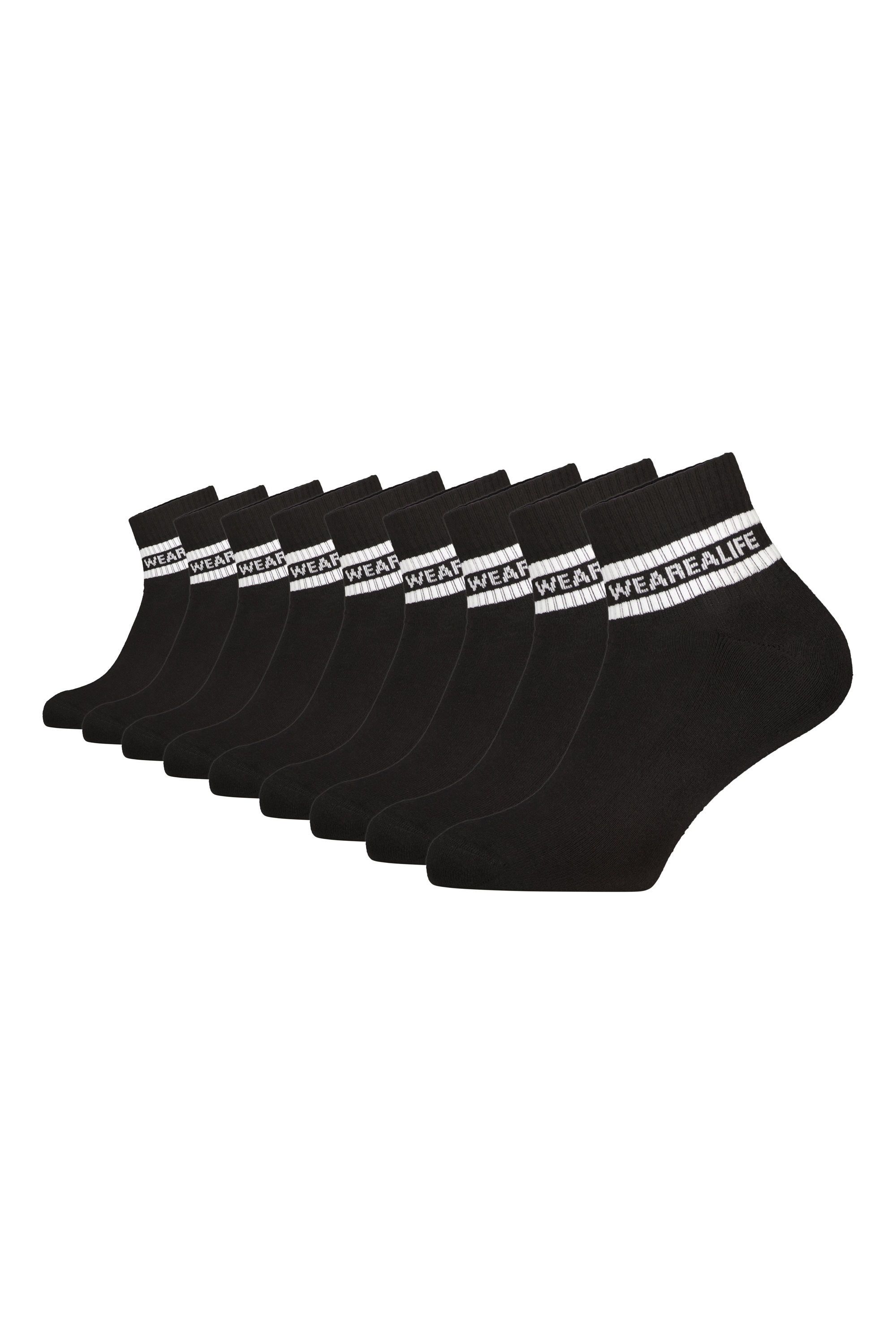 Alife & Kickin Sneakersocken "Damen 9 PACK - RikaAK Sneakersocken, Kurzsocken, Socken" Spar-Set, Sneakersocken knöchelhoch mit Streifen, aus Baumwolle mit weichem Bund