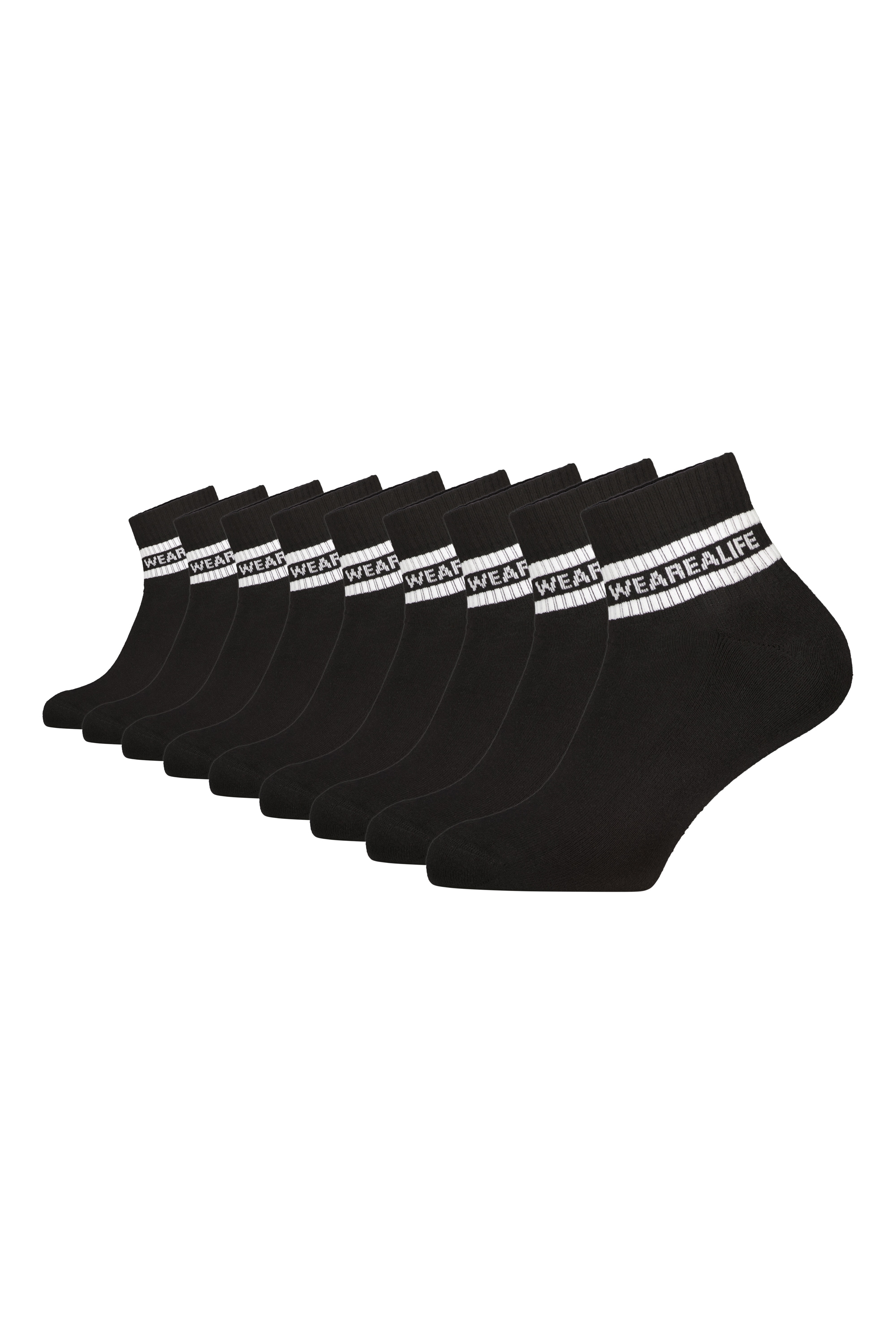 Alife & Kickin Sneakersocken "Herren 9 PACK - EnnyAK Sneakersocken, Socken" Spar-Set, Sneakersocken knöchelhoch mit Streifen, aus Baumwolle mit weichem Bund