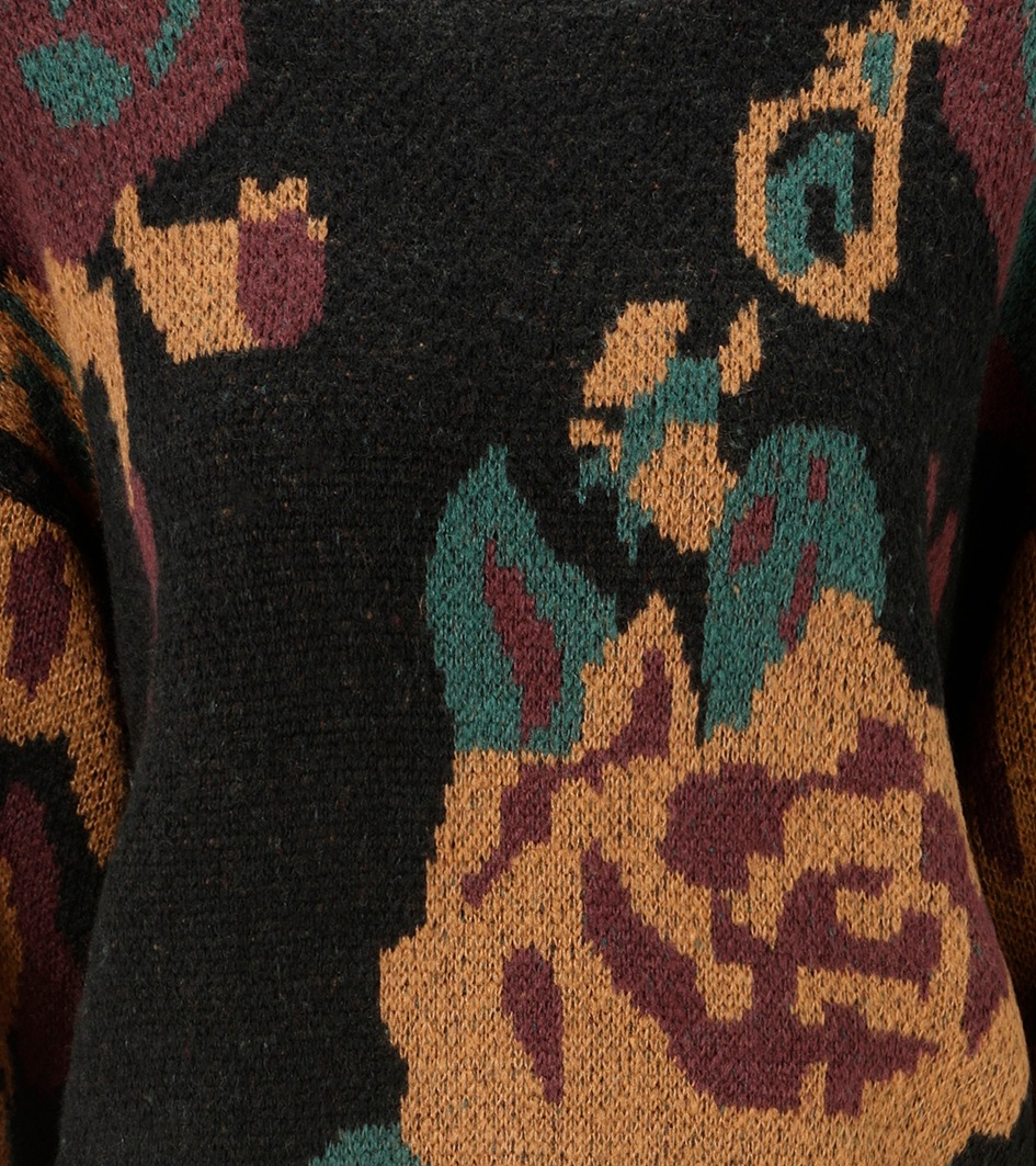 Aniston CASUAL Strickpullover, mit großflächigen, eingestrickten Blüten - NEUE KOLLEKTION