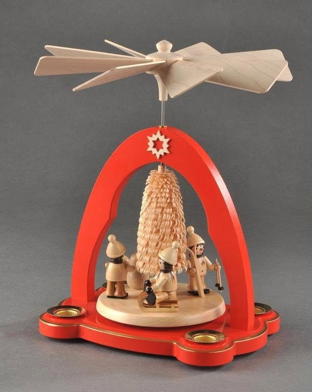 Albin Preissler Winterkinder, - Weihnachtsdeko »Tischpyramide | BAUR rot« kaufen Weihnachtspyramide
