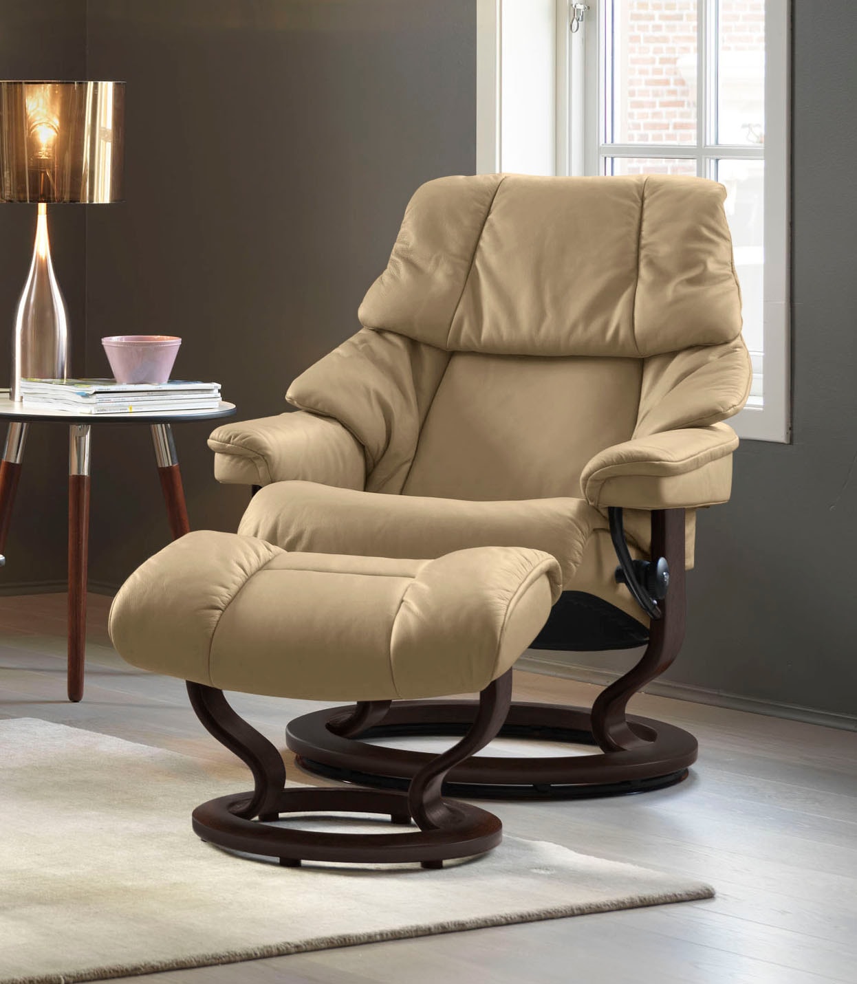 Stressless® Relaxsessel »Reno«, mit Classic Base, Größe S, M & L, Gestell Braun