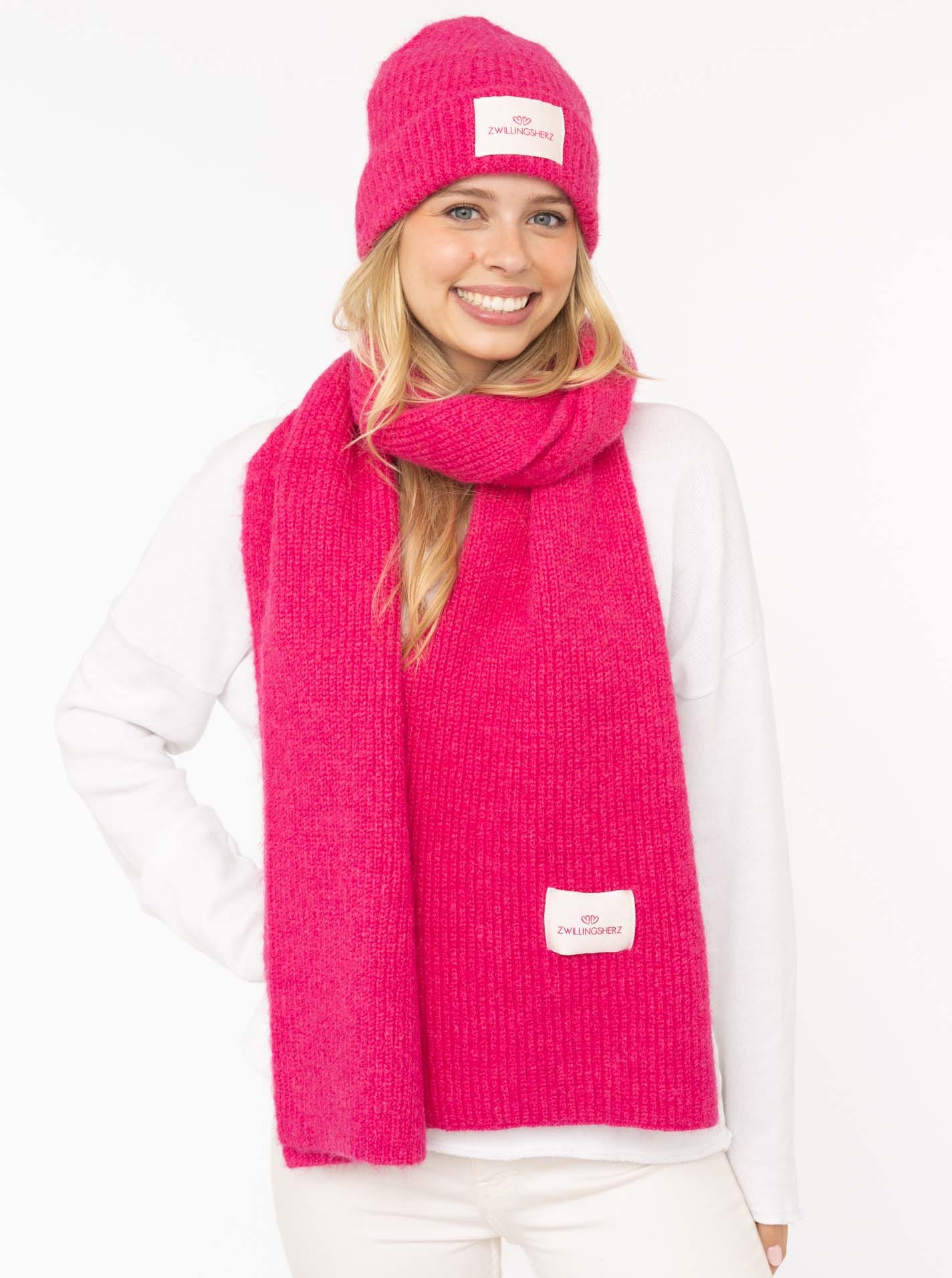 Zwillingsherz Strickschal »"Zwillingsherz Patch"« gerippt, mit Wolle und Patch