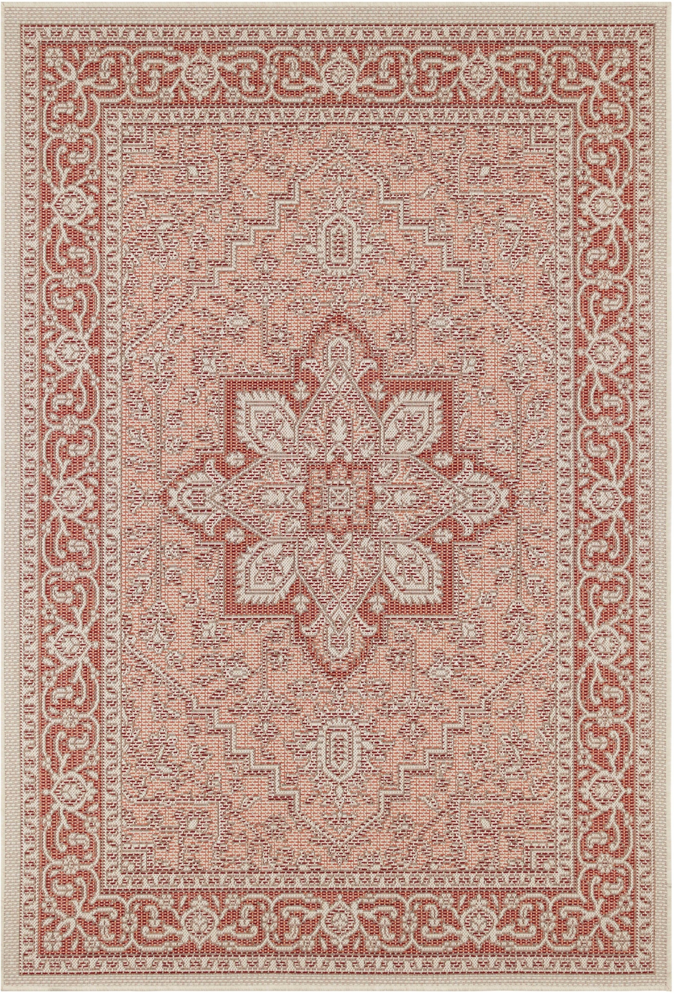 NORTHRUGS Teppich »Anjara«, rechteckig, 4 mm Höhe, In-und Outdoor geeignet, Strapazierfähig und pflegeleicht, Flachgewebe