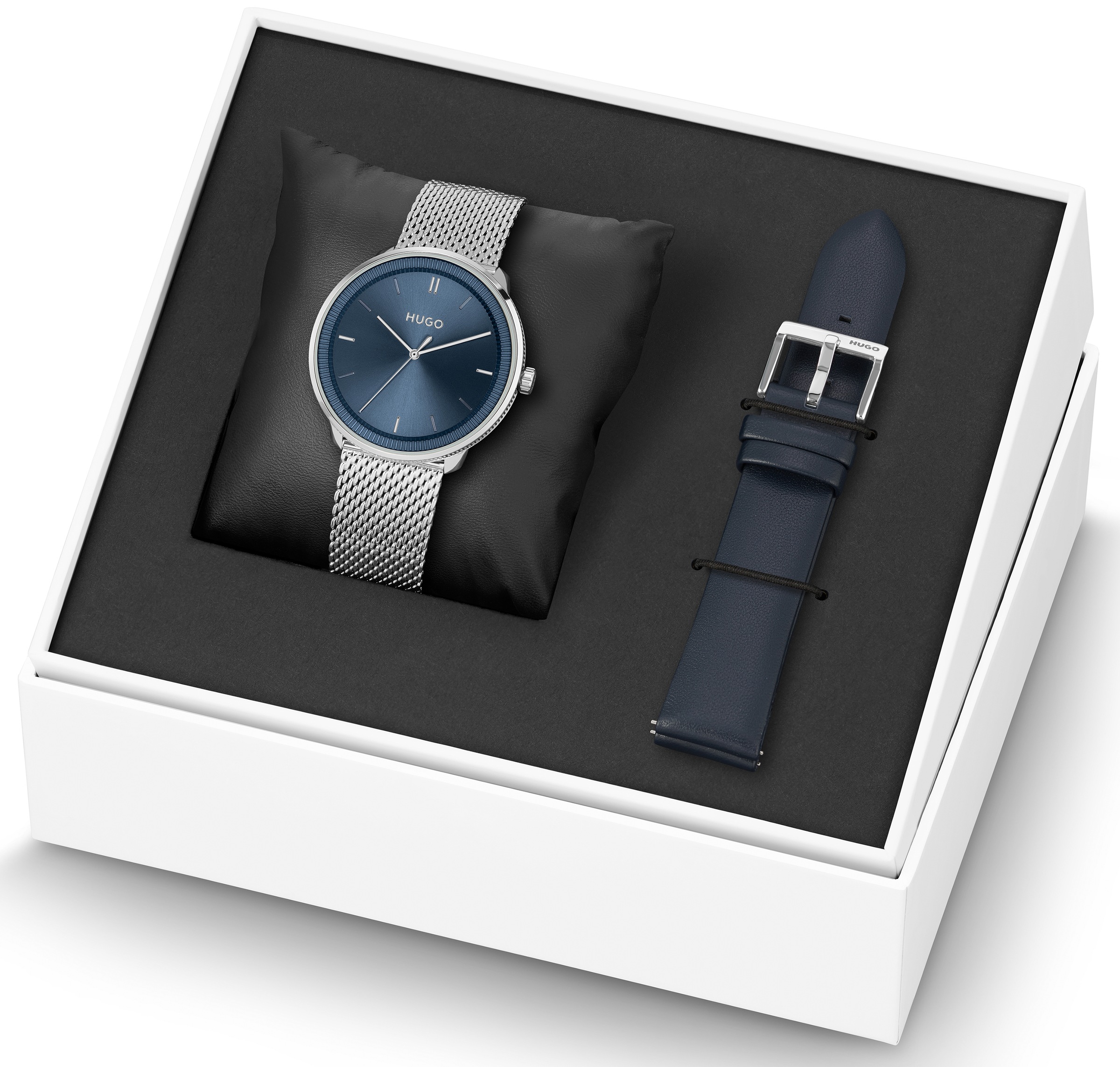 HUGO Quarzuhr ideal auch 2 »#FLUID, | Geschenk bestellen ▷ tlg., 1520025«, BAUR Uhr Wechselband), (Set, mit als