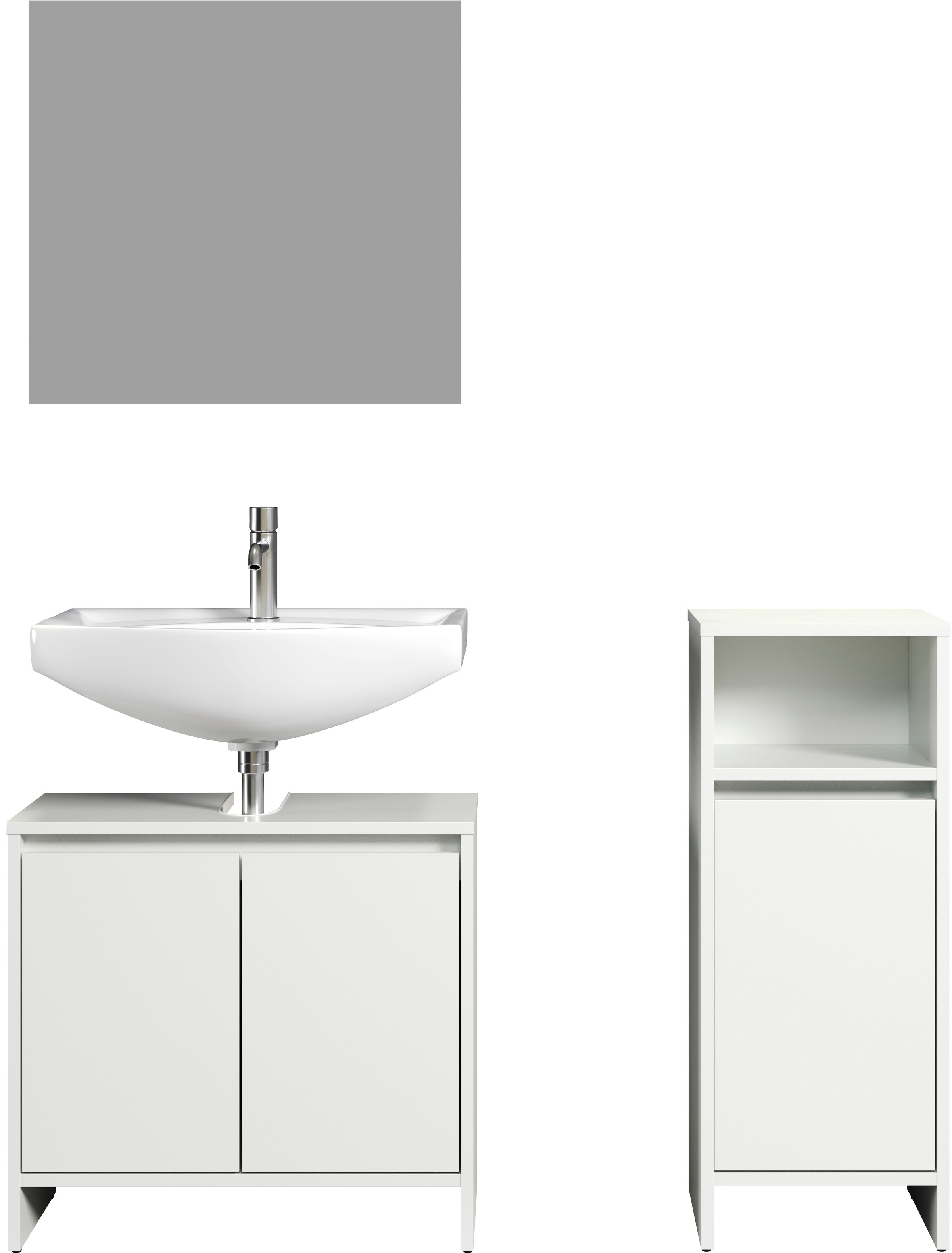 INOSIGN Badmöbel-Set "Banta" 3 Stk. tlg. Griffloser Waschbeckenunterschrank günstig online kaufen