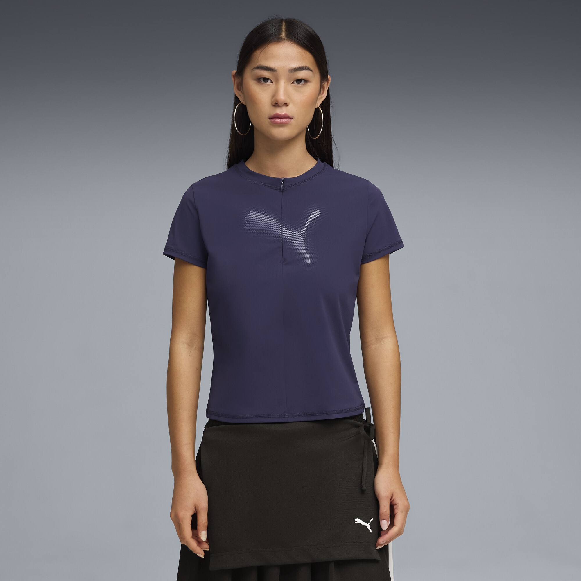 PUMA T-Shirt »Dare To Half Zip Graphic T-Shirt Damen«