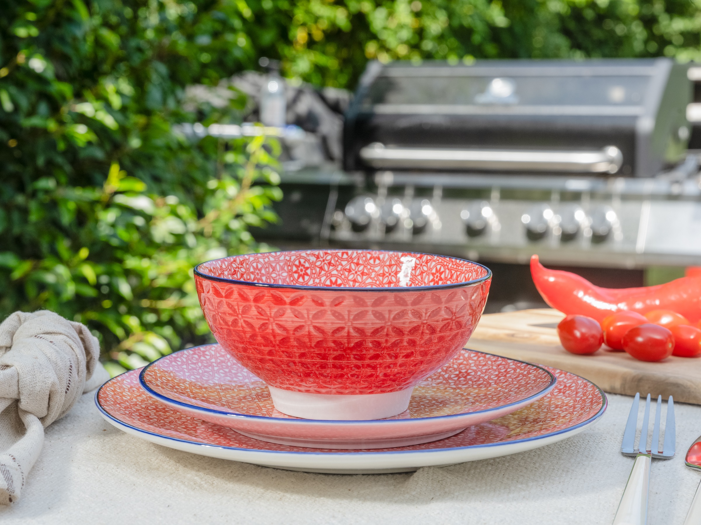 CreaTable Kombiservice »Mediterran, Service 16-tlg.« Mediterraner Flair, Traditionell keramische Motive