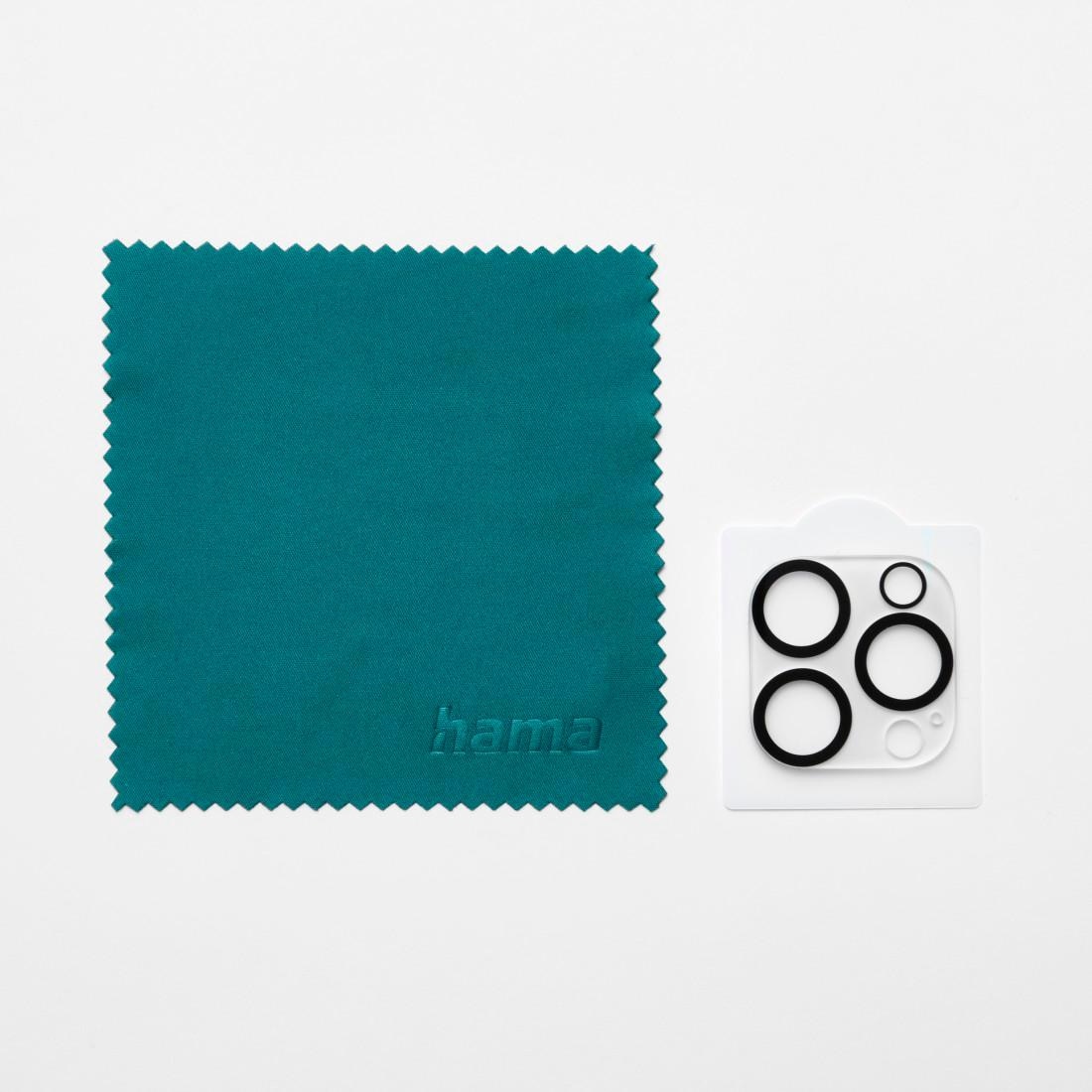 Hama Kameraschutzglas »Kameraschutz für iPhone 15 Pro/15 Pro Max (Panzerglas Handykamera, 9H)«, für iPhone 15 Pro/15 Pro Max, stoßfest, kratzfest, robust