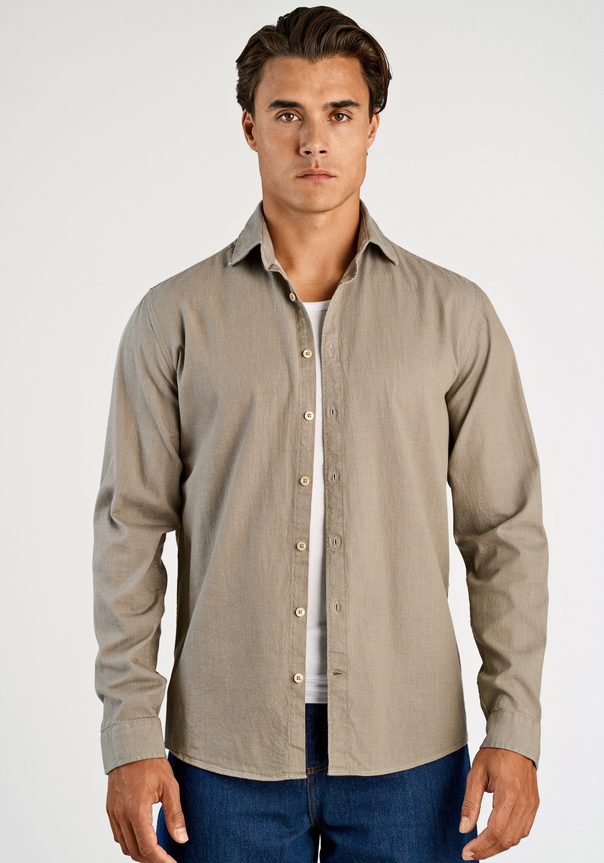 LINDBERGH Langarmhemd "Freizeithemd (Langarm) Relaxed Fit"