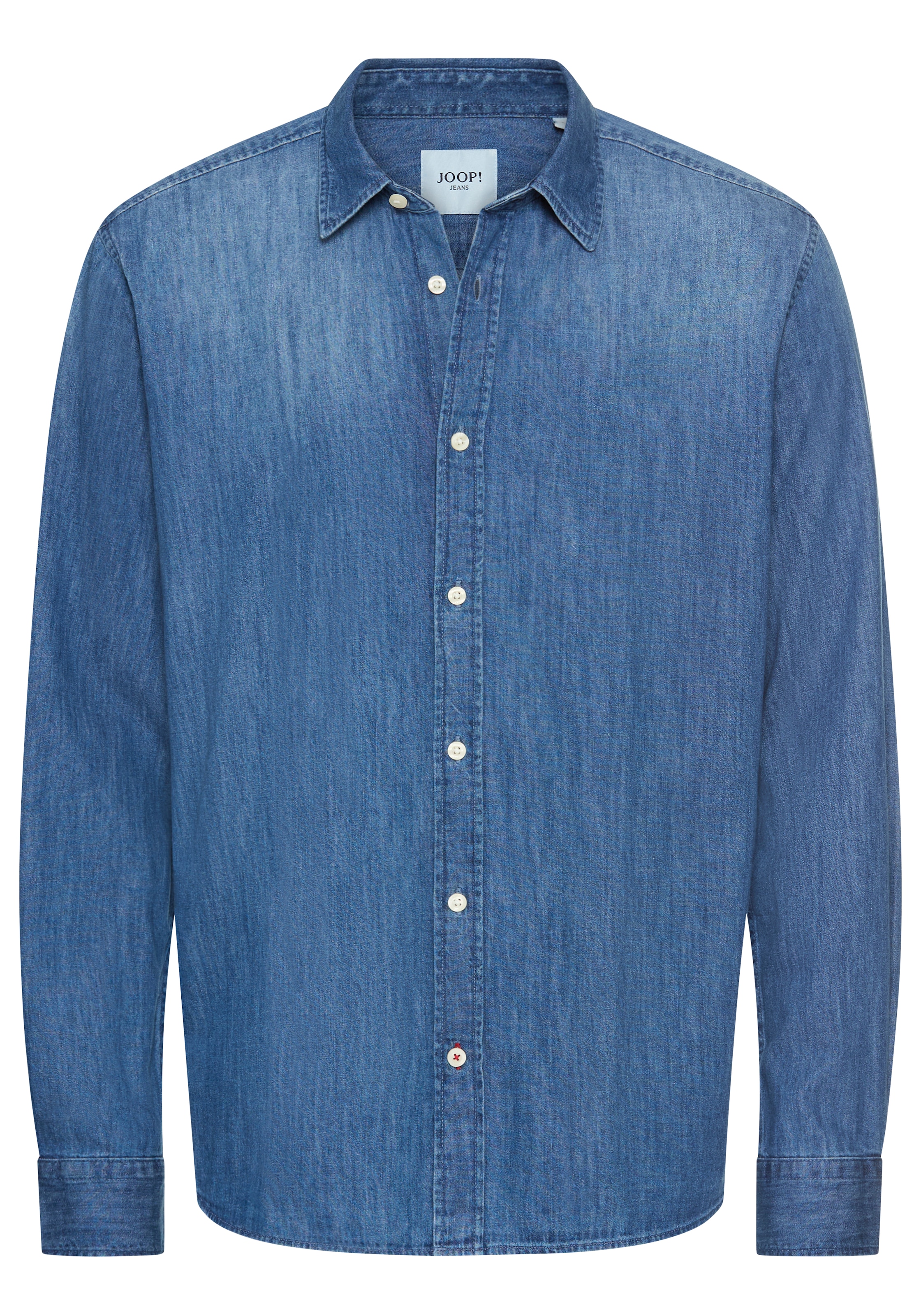 Joop Jeans Jeanshemd "Hanson3-W", Kentkragen, leicht gewaschene Optik günstig online kaufen