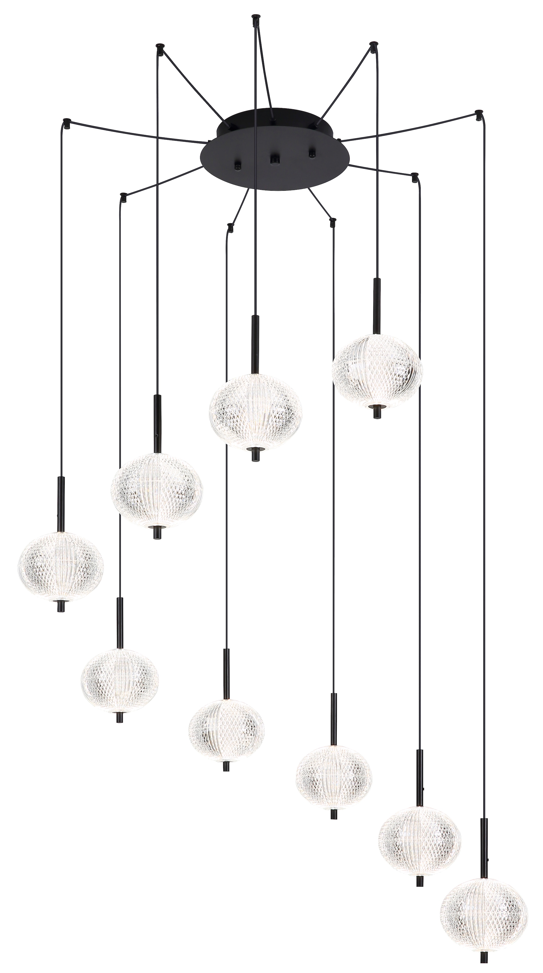"GLOBO LIGHTING LED Pendelleuchte ""AIDA"", schwarz, 1 Stk., Leuchten, Hängelampe/Hängeleuchte/Wohnzimmer/Esstisch/elegant, LED Pendelleuchte"