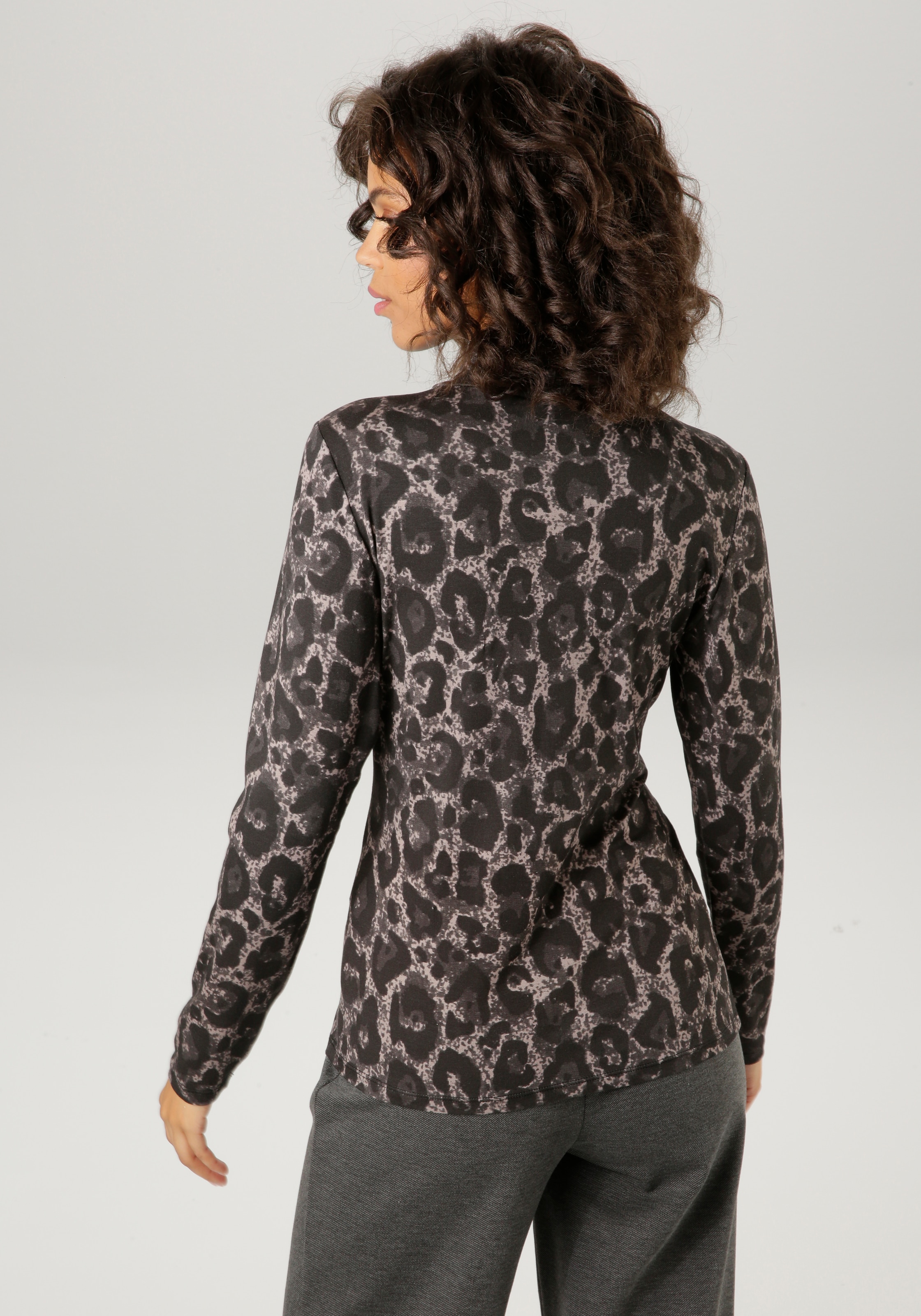 Aniston CASUAL Rollkragenshirt, mit Animal-Print oder graphischem Druck günstig online kaufen