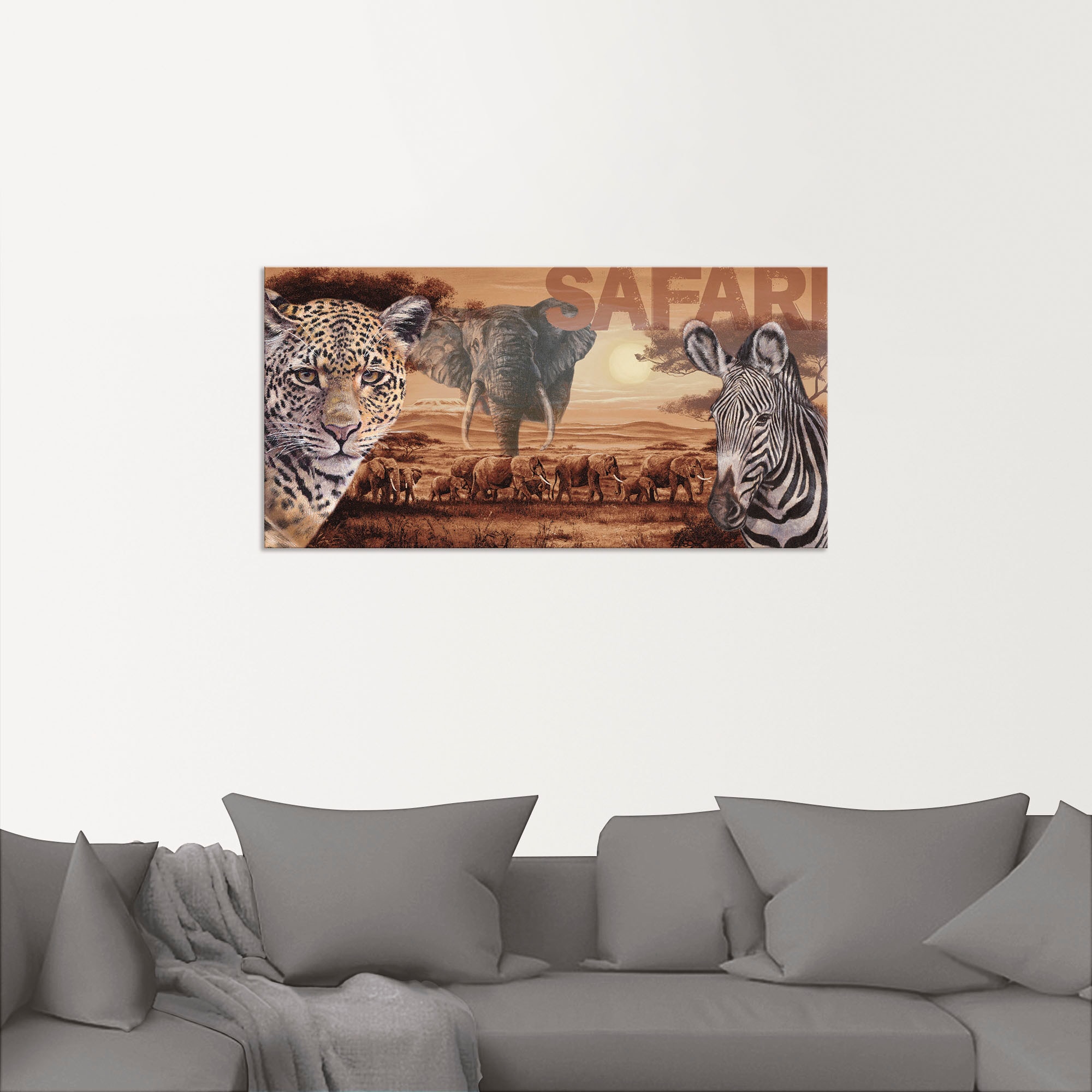 Artland Wandbild "Safari", Wildtiere, (1 St.), als Alubild, Outdoorbild, Le günstig online kaufen