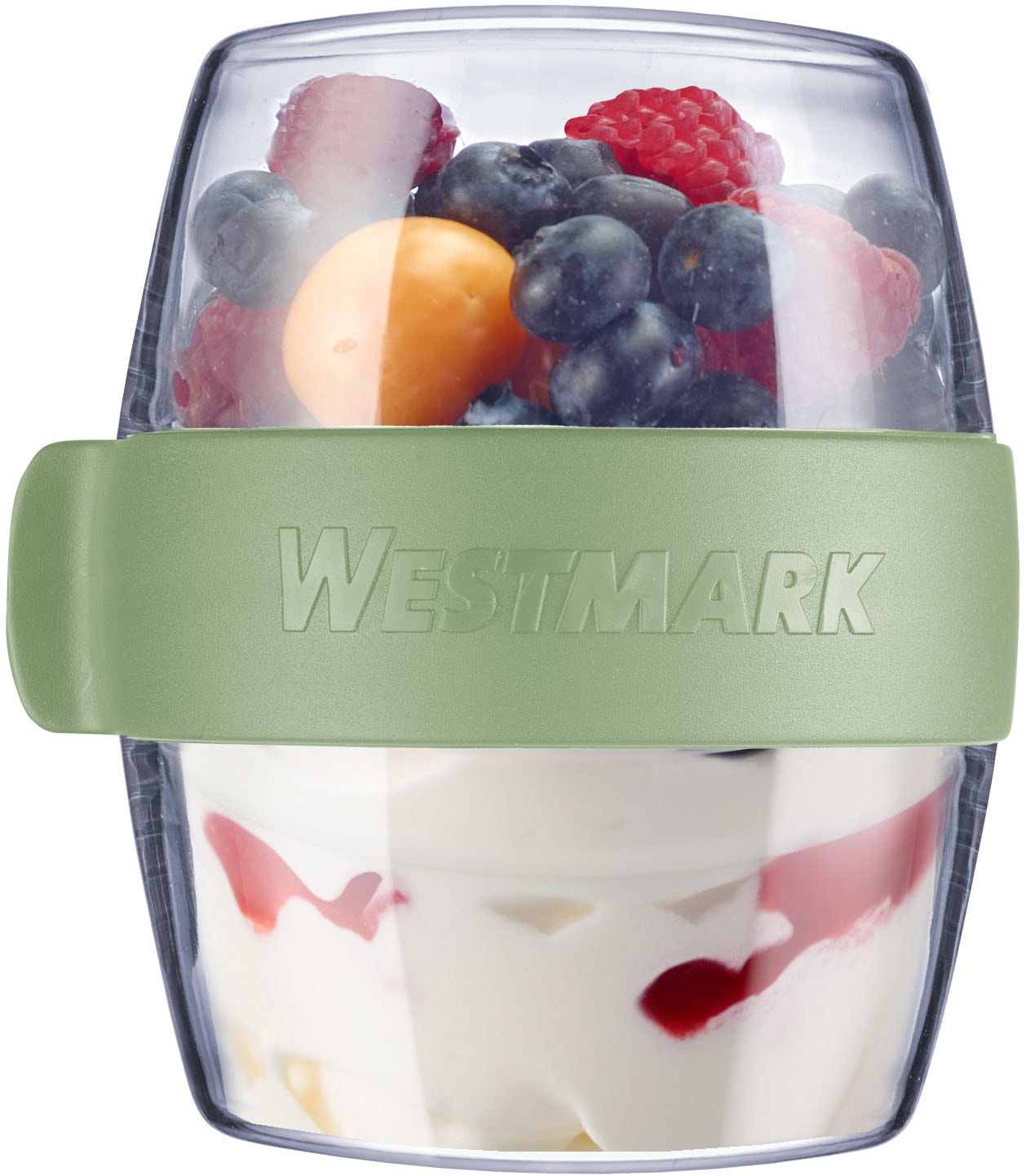 WESTMARK Lunchbox »Pocketbox »Maxi«, 700 ml«, (1 tlg.), Meal-Prep Dose to go, 2 x 350 ml, für Joghurt, Obst, Gemüse