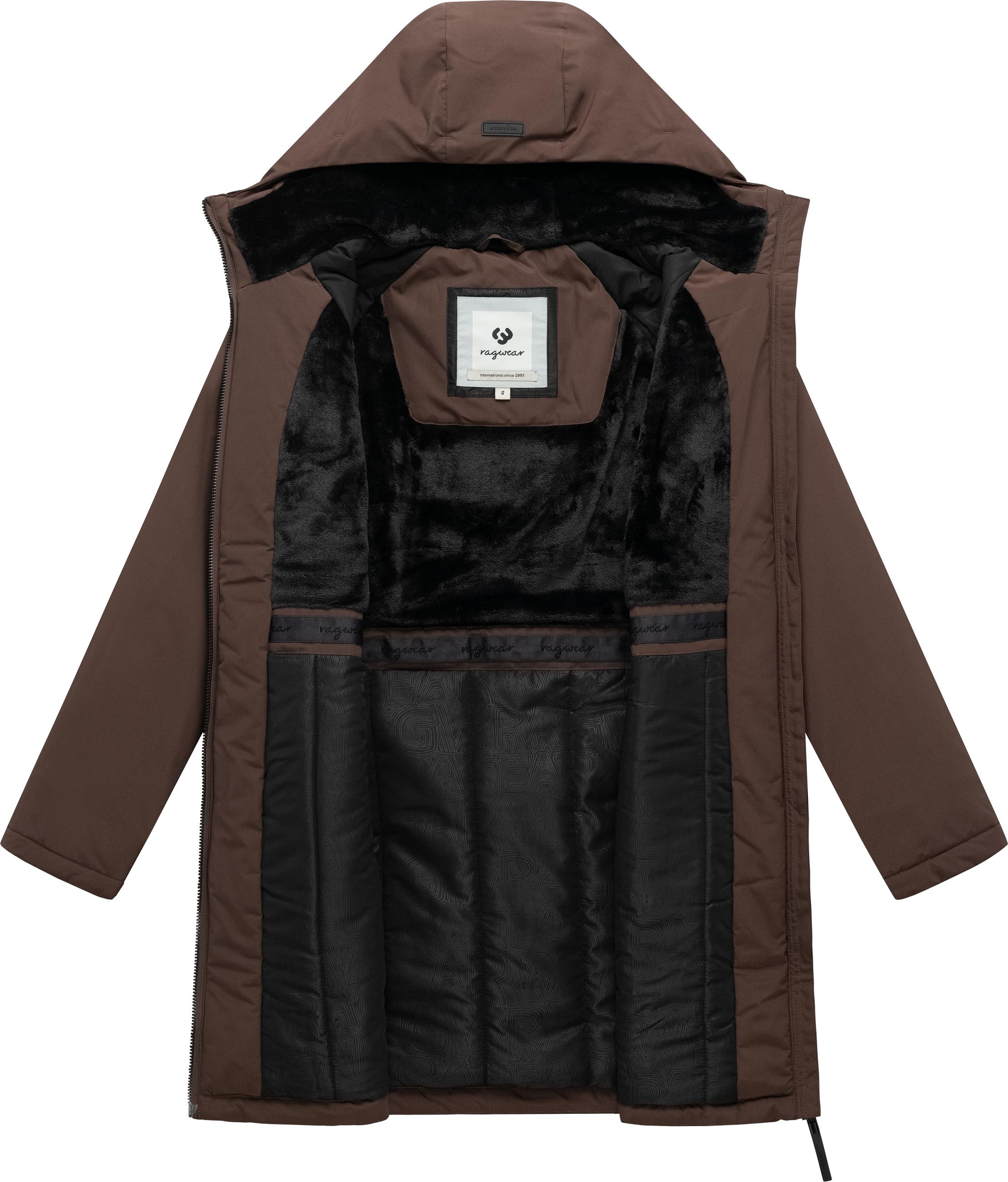 Ragwear Wintermantel »Nasima Y« Leichter Mantel Parka mit Kapuze, wasserdicht