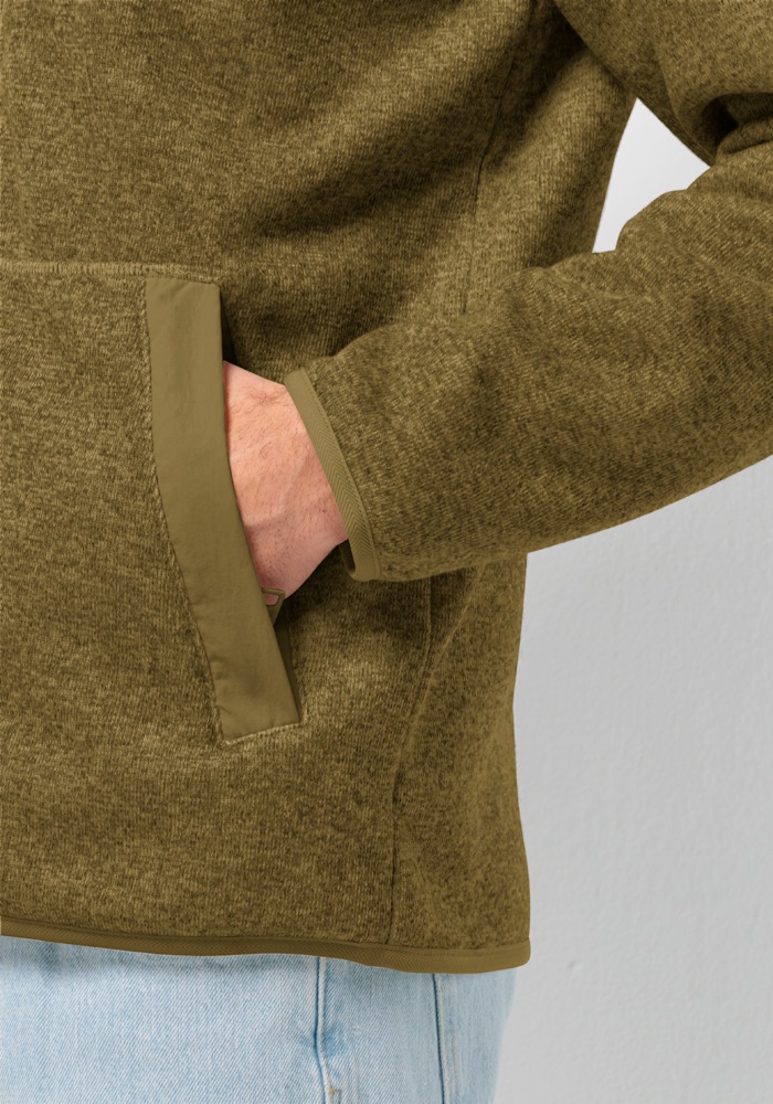 Jack Wolfskin Fleecejacke »TANNENSPUR HOODED JKT M«, mit Kapuze