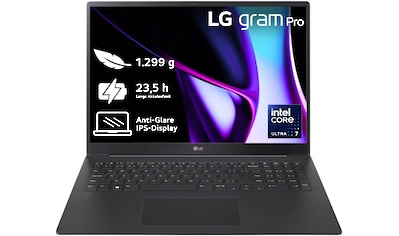 Business-Notebook »Gram Pro 17 Ultralight Laptop, IPS Display, 16GB RAM, Windows 11...