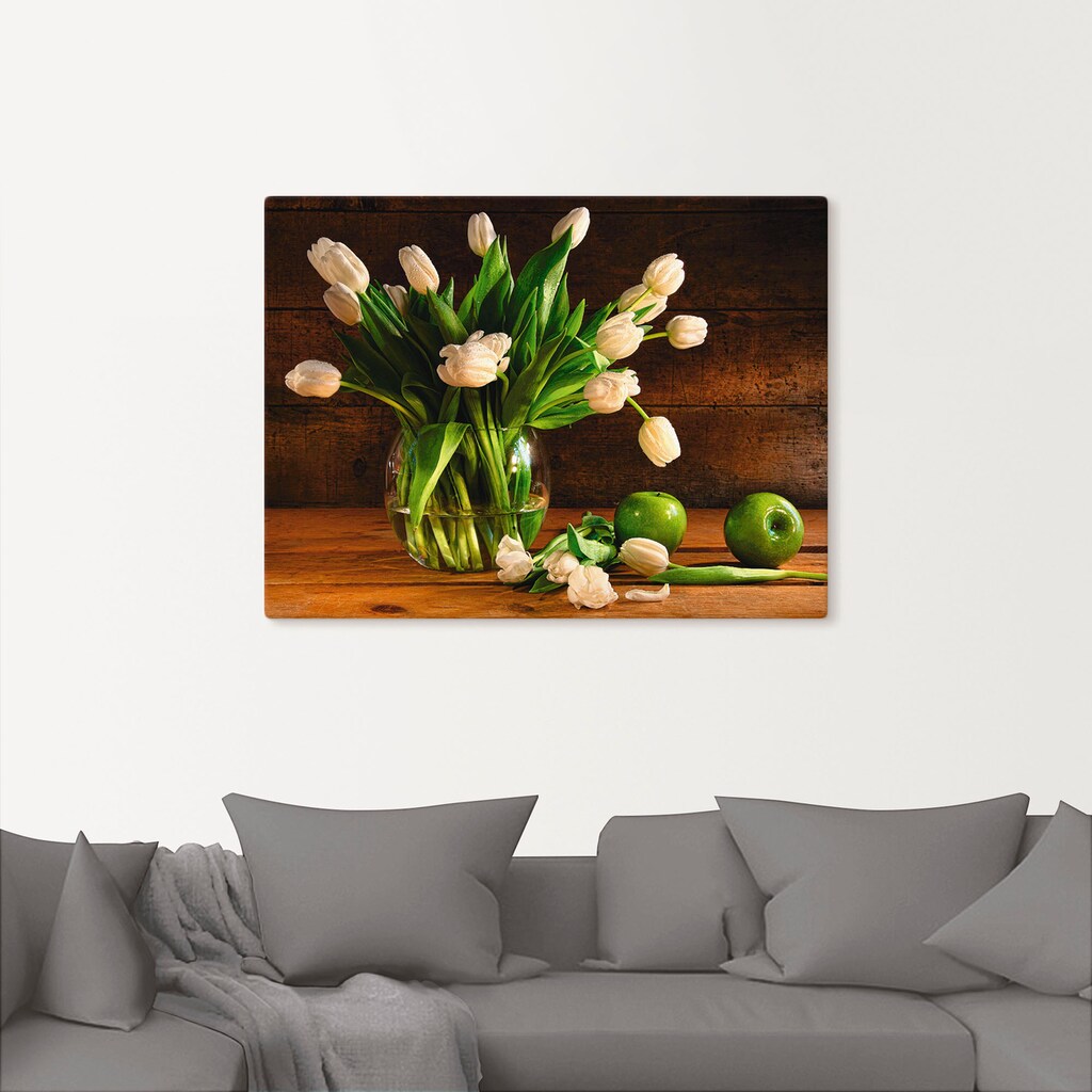 Artland Wandbild »Tulpen in Glasvase«, Blumen, (1 St.)