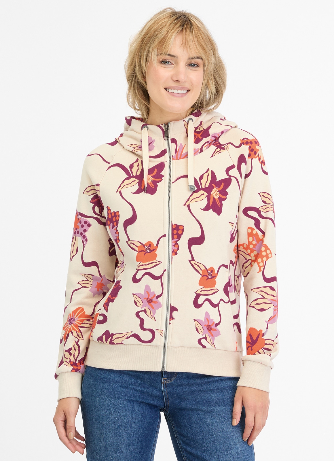 Ragwear Sweatjacke "FLLAWIA PRINT" günstig online kaufen