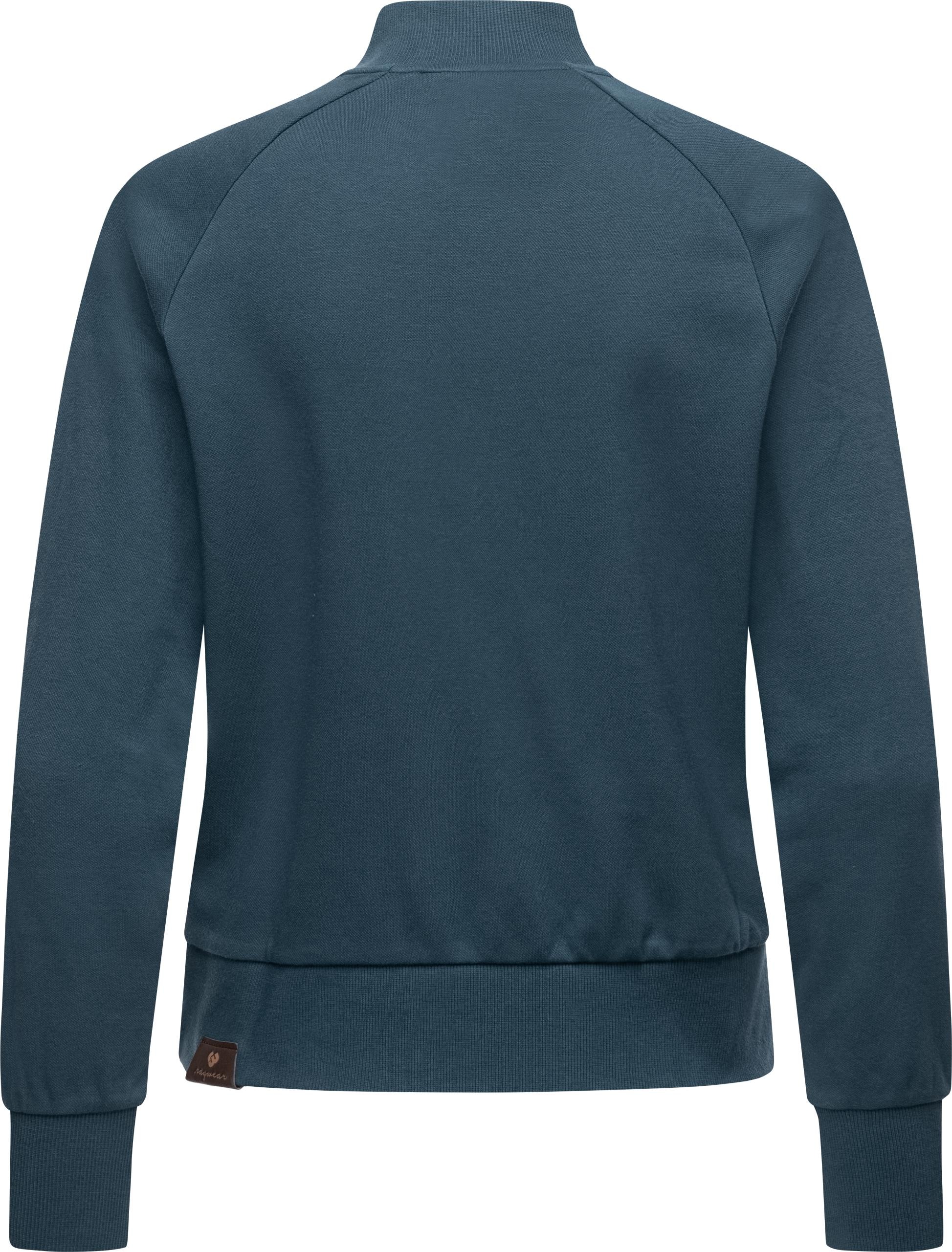 Ragwear Sweatshirt »Majjorka Solid«, Damen Langarmshirt mit Rippbündchen und Zierknöpfen