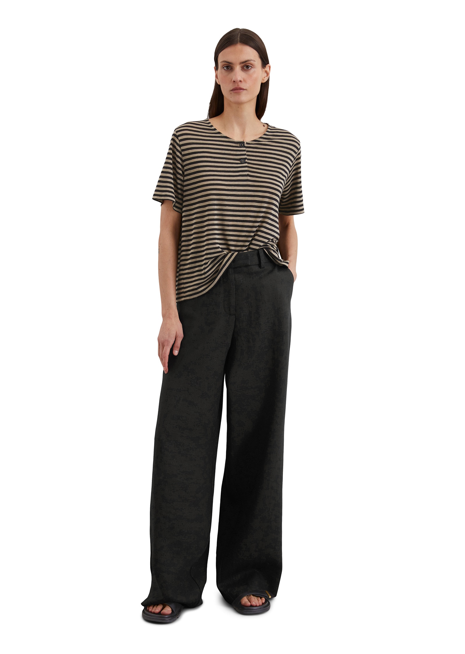 Marc O'Polo T-Shirt »aus TENCEL™ Lyocell-Leinen-Mix«