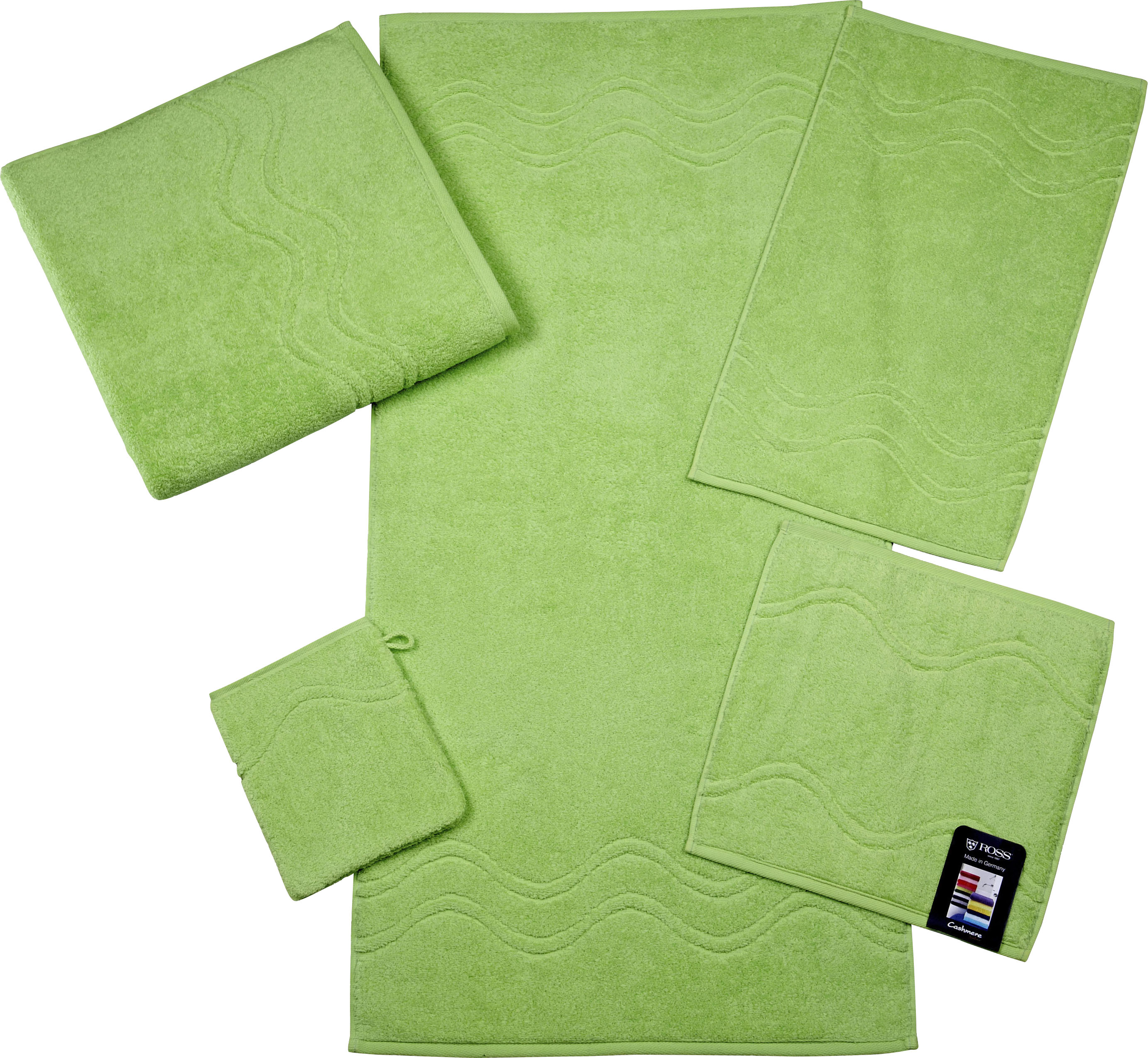 Thumbnail - ROSS Handtuch "Cashmere feeling" 100% Baumwolle, mit Wellen-Bordüre, große Farbauswahl