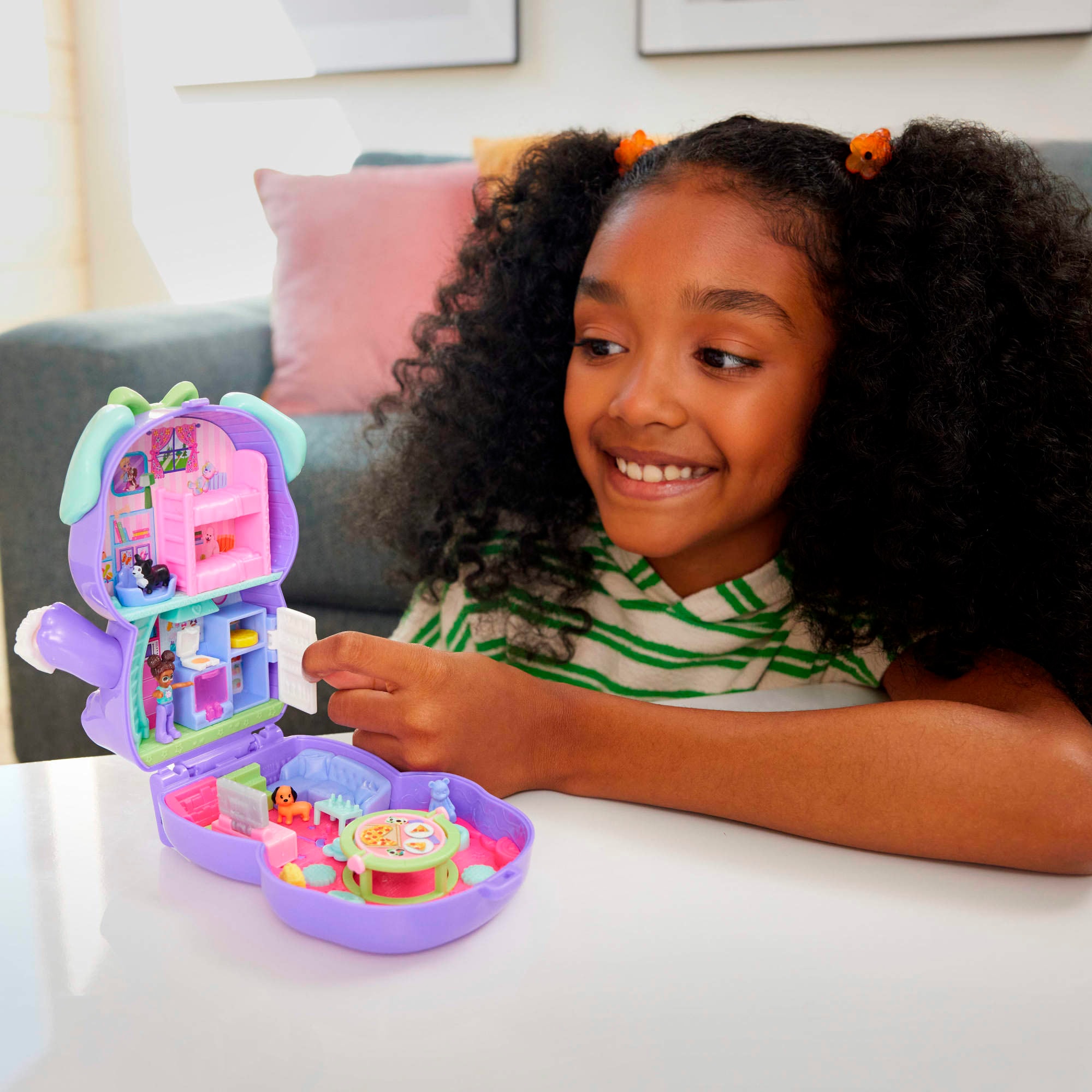 Polly Pocket Spielwelt »Übernachtungsparty-Welpen-Schatulle«