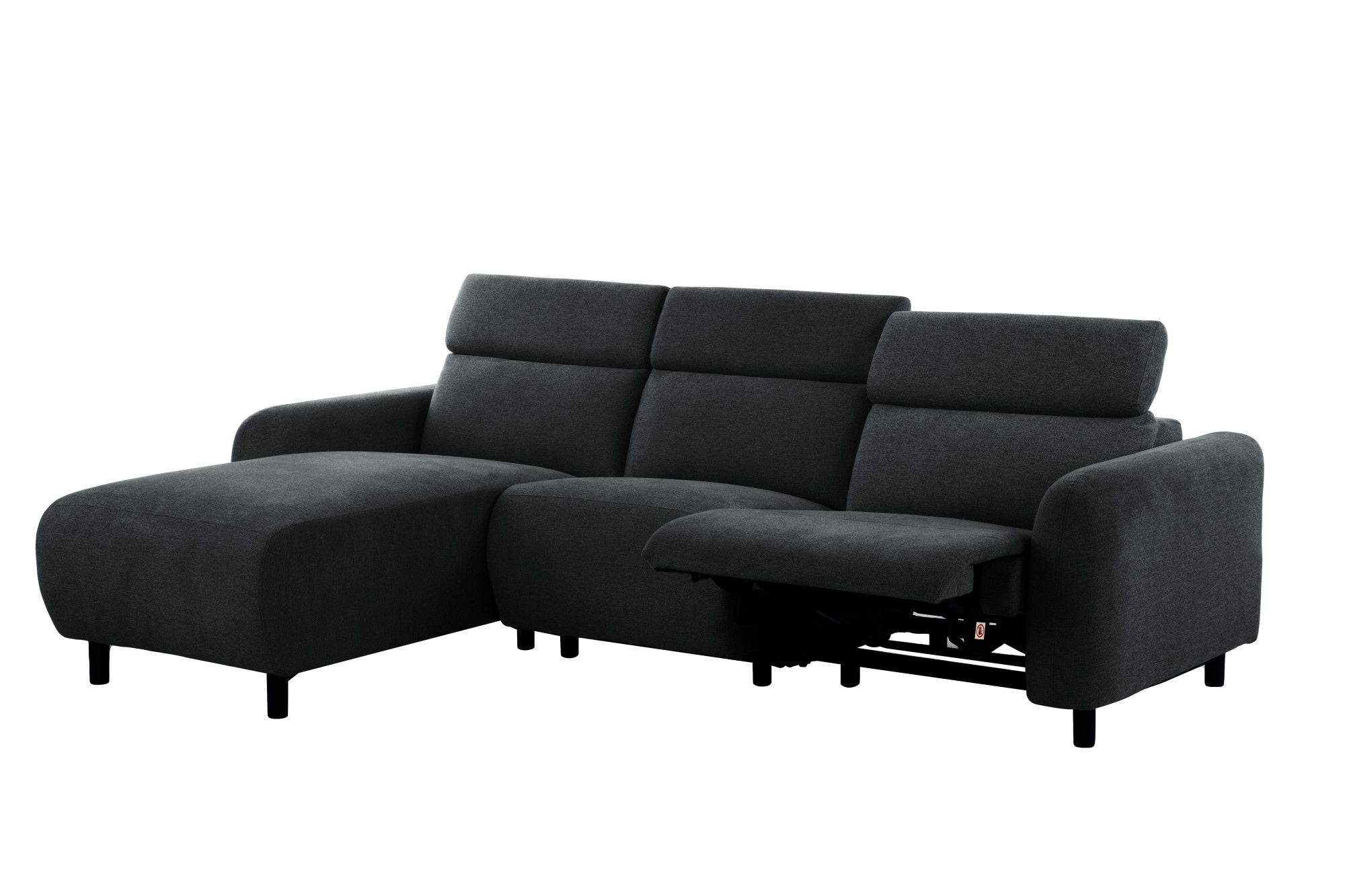 Home affaire Ecksofa »SKAANE Struktur, L-Form, 274 cm, manuelle u. elektrische Funktion,«, Kopfteilverstellung, Relax-und Liegefunktion, Federkernpolsterung