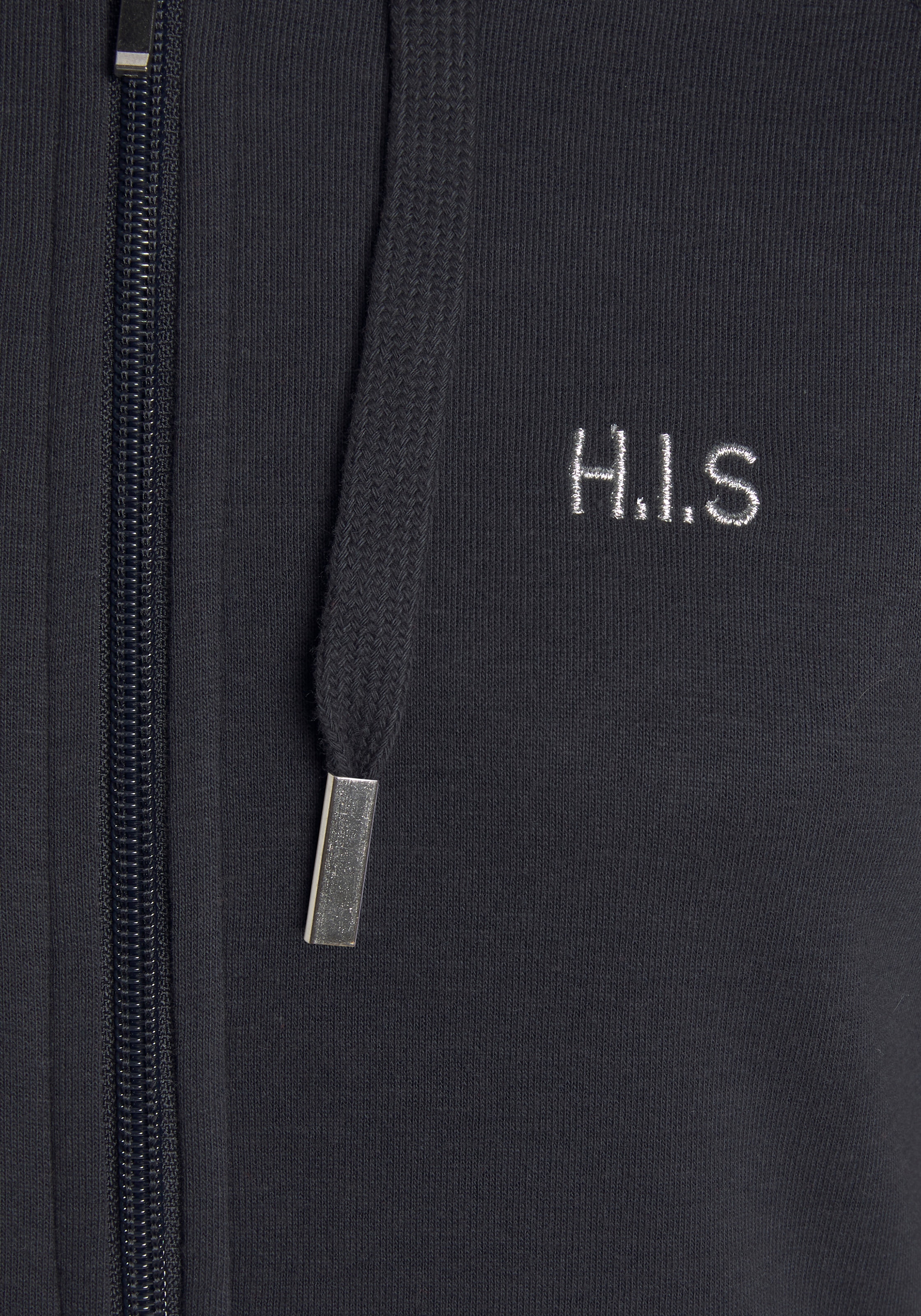 H.I.S Kapuzensweatjacke, mit Piping an den Ärmeln, Loungeanzug