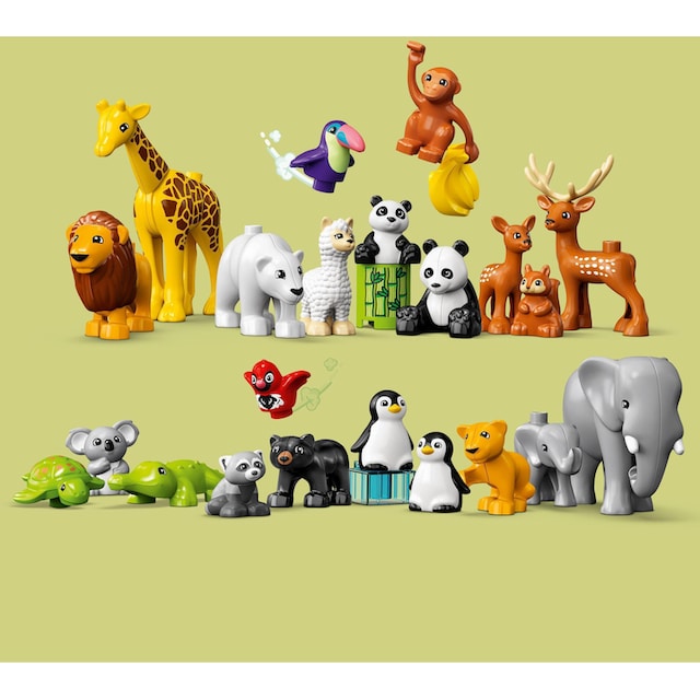 LEGO® Konstruktionsspielsteine »Wilde Tiere der Welt (10975), LEGO® DUPLO«,  (142 St.), Made in Europe | BAUR