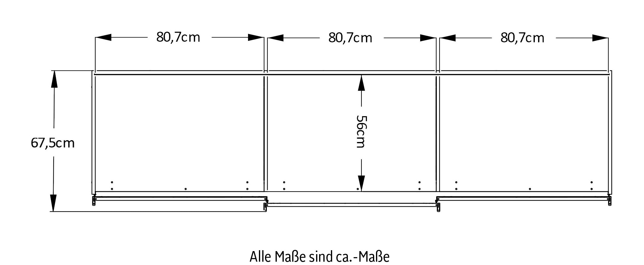 STAUD Schwebetürenschrank »Sinfonie Plus«, Mit Spiegeltür und vier verschiedenen Ausstattungsvarianten