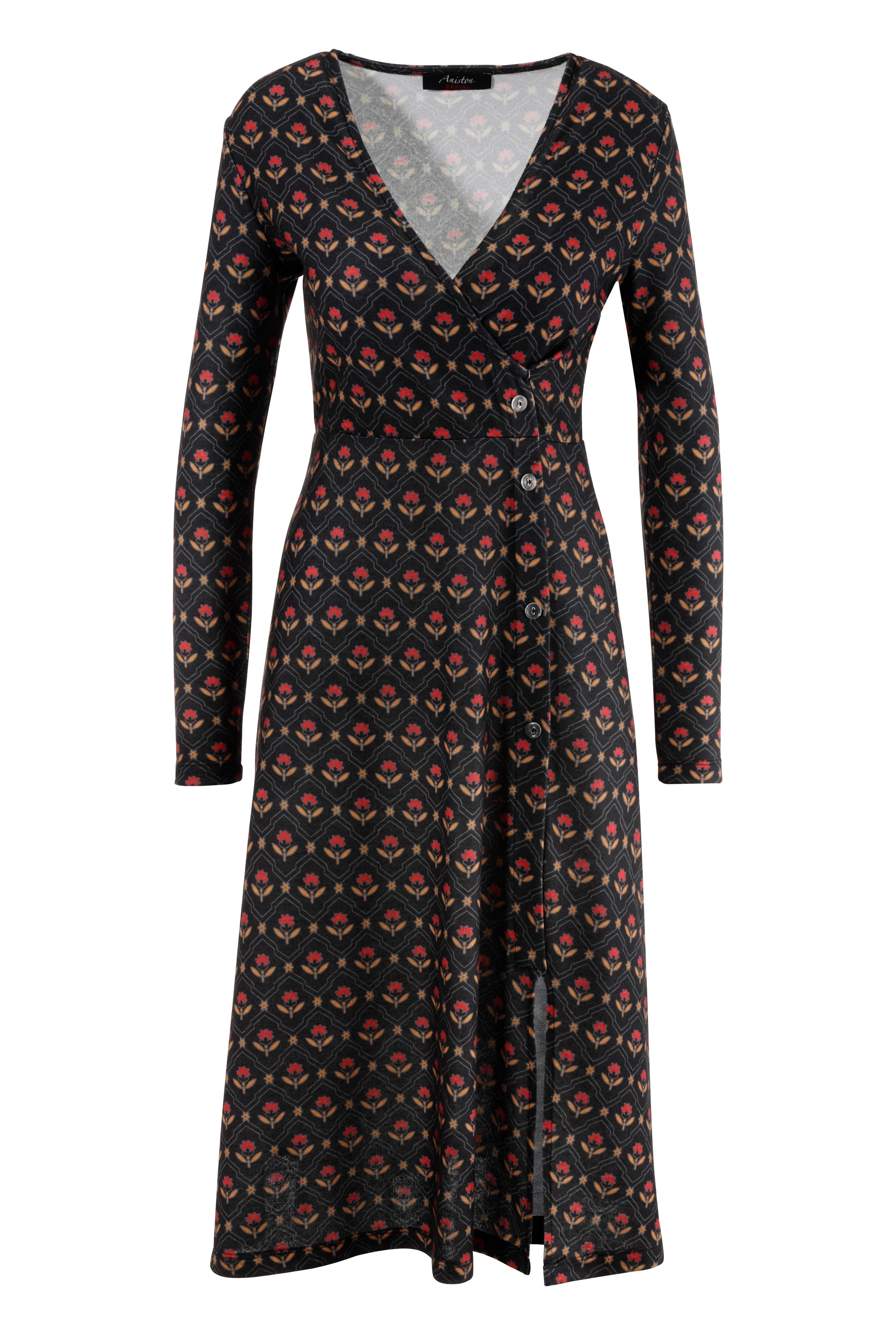 NEUE KOLLEKTION kaufen online BAUR Aniston farbharmonischem Retromuster - | mit Jerseykleid, CASUAL