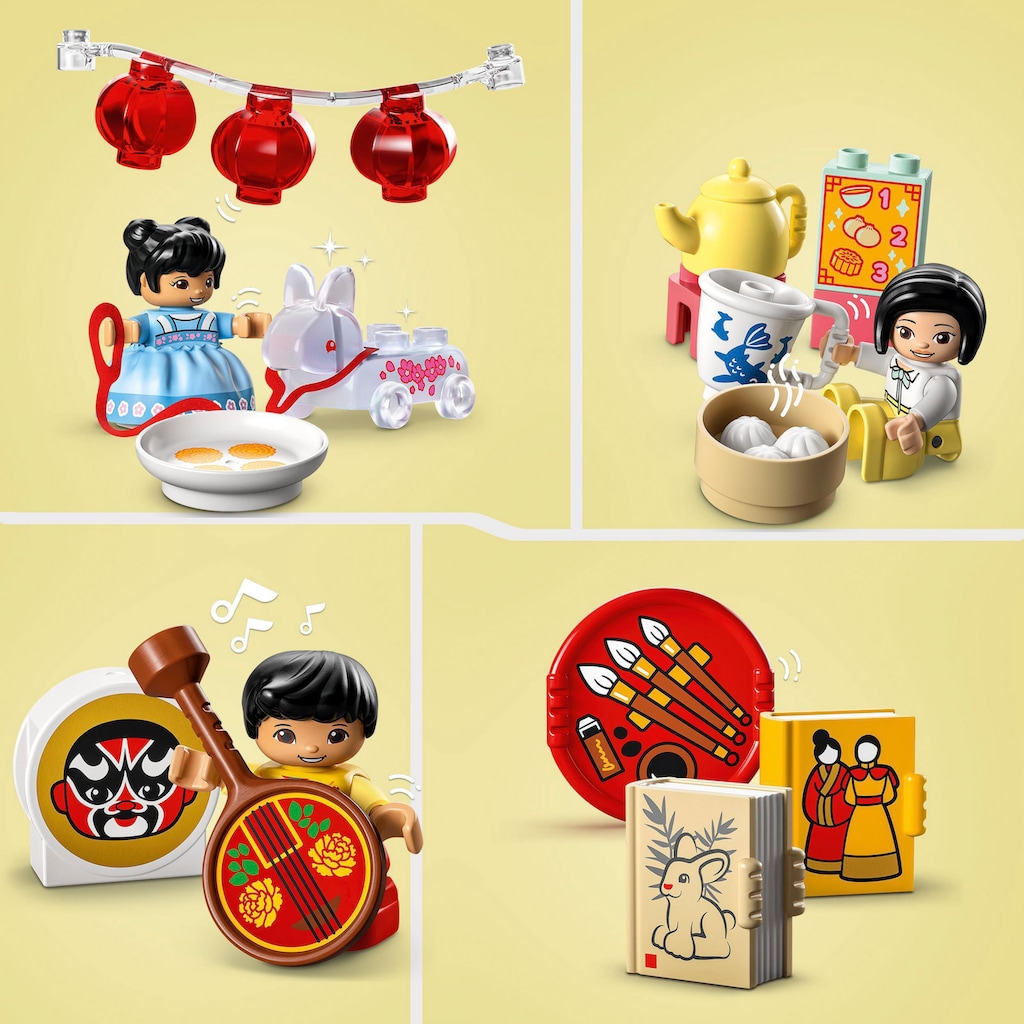 LEGO® Konstruktionsspielsteine »Lerne etwas über die chinesische Kultur (10411), LEGO® DUPLO Town«, (124 St.)