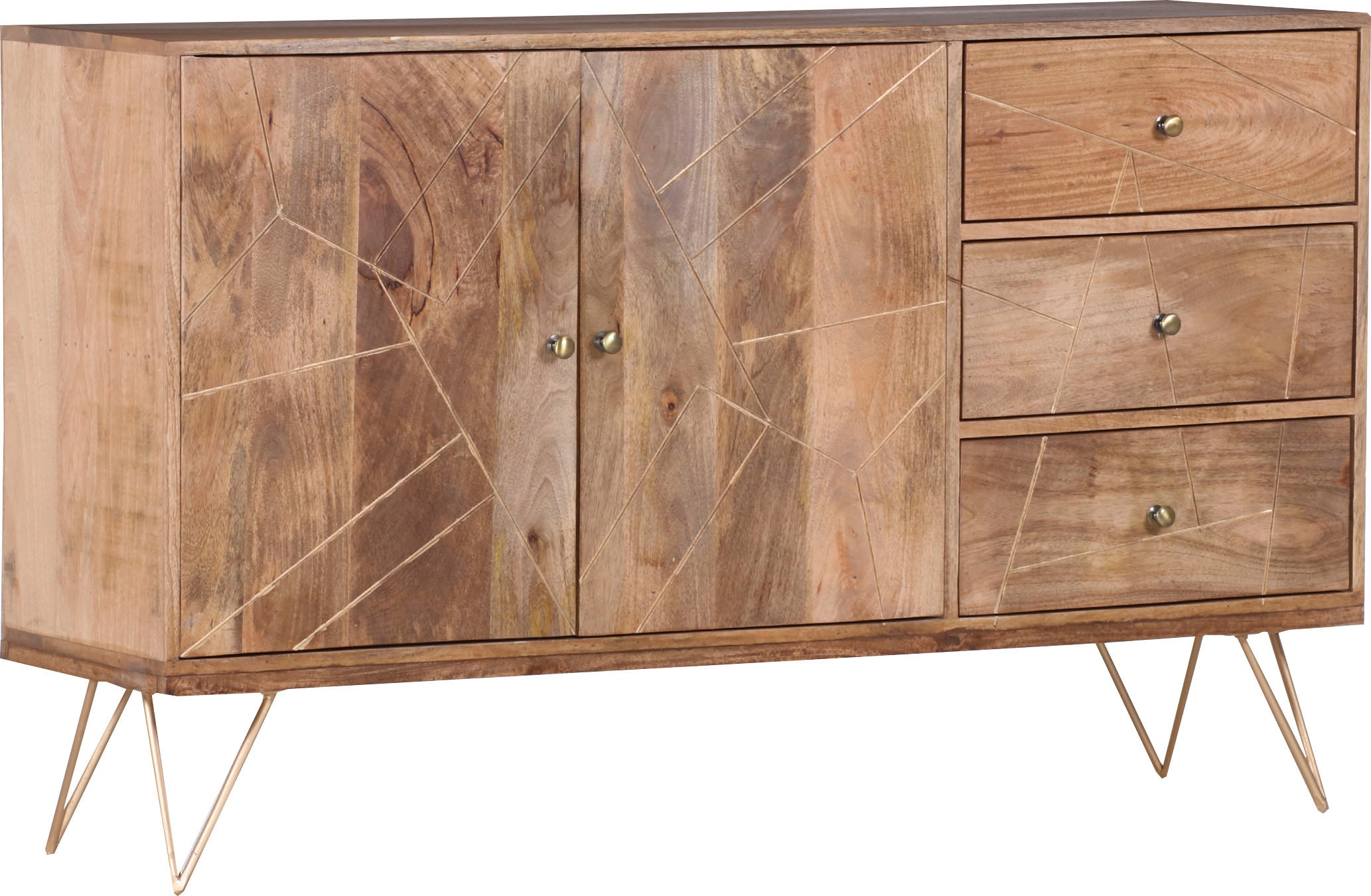 Gutmann Factory Sideboard, Kommode mit modernen Haarnadel Beinen, Breite 145 cm