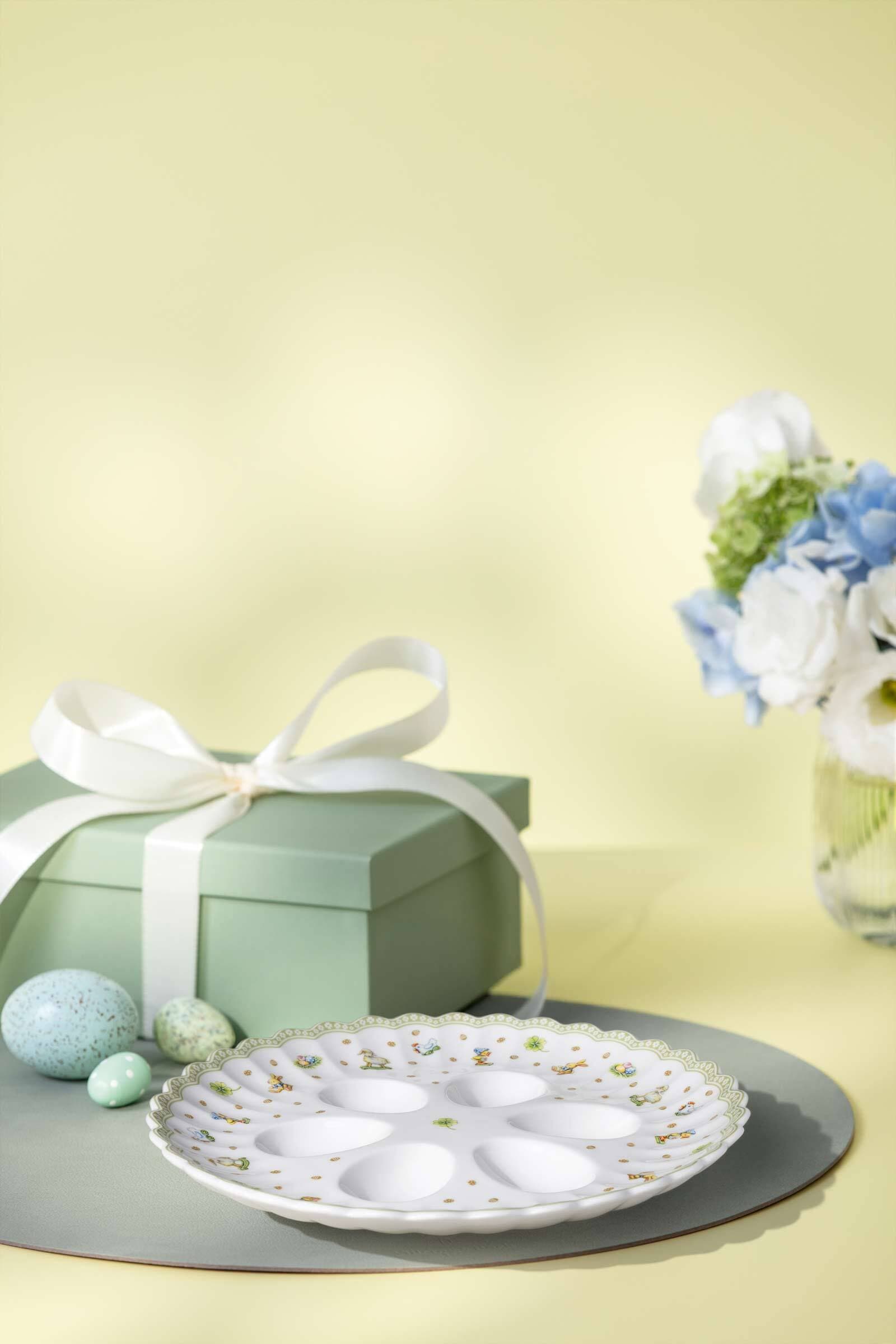 Villeroy & Boch Eierbecher »Eierteller Easter Delight ø 24,2 cm grün« Mikrowellengeeignet