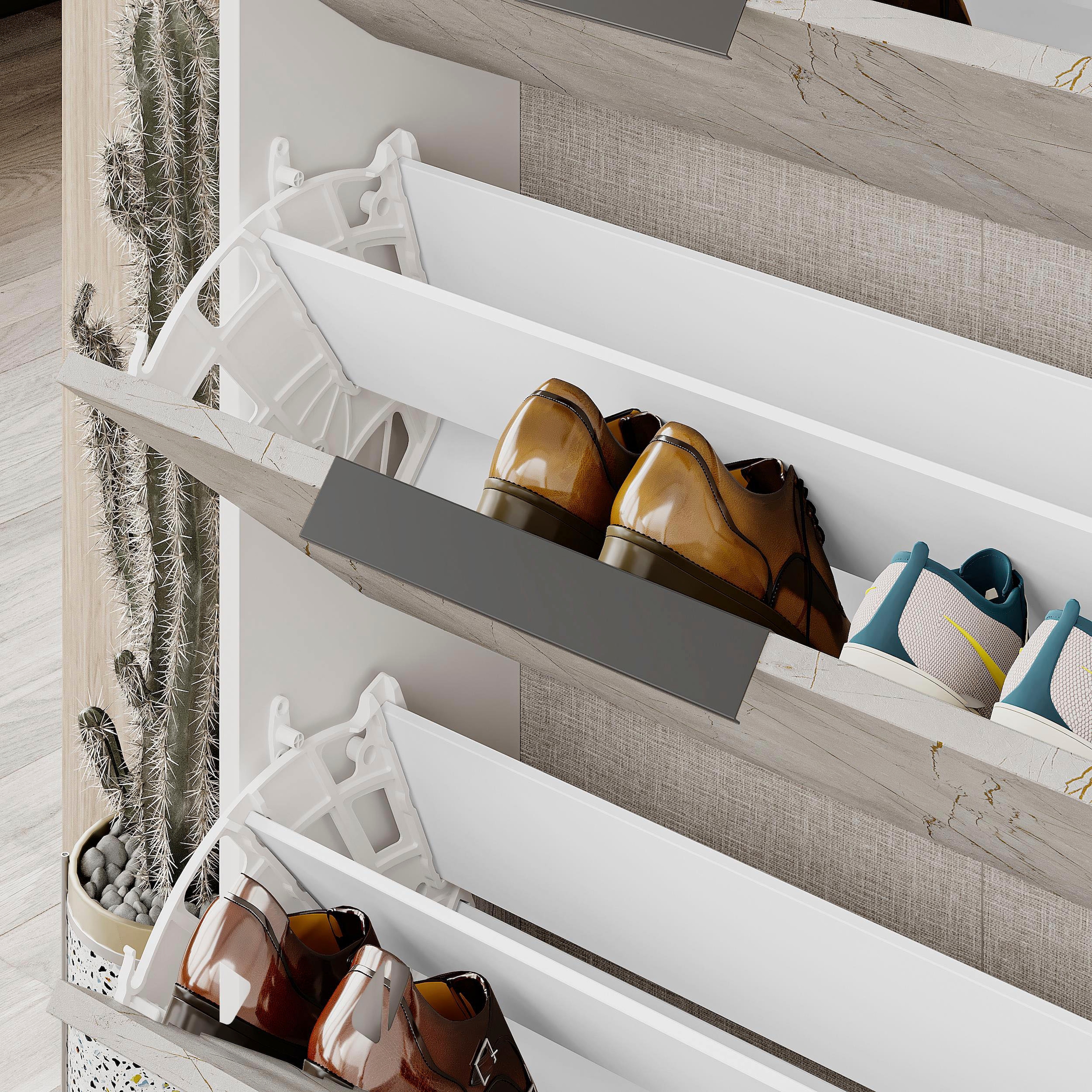 Decortie Schuhschrank »Kaju Schuhschrank«, (Packung), Einfache Montage,Platzsparend
