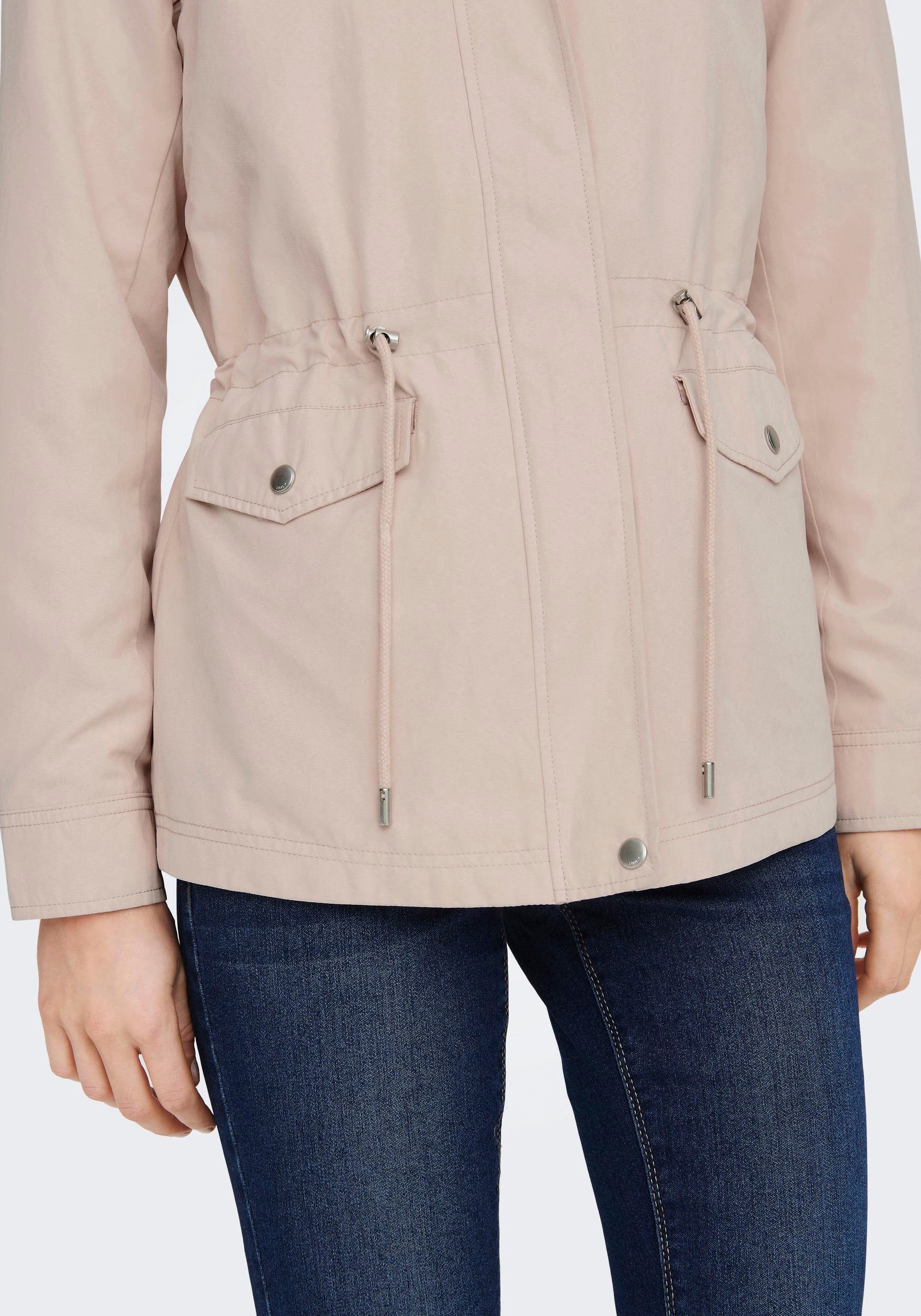 ONLY Parka "ONLNEWSTARLINE SPRING JACKET CC OTW" mit Kapuze mit durchgehend günstig online kaufen