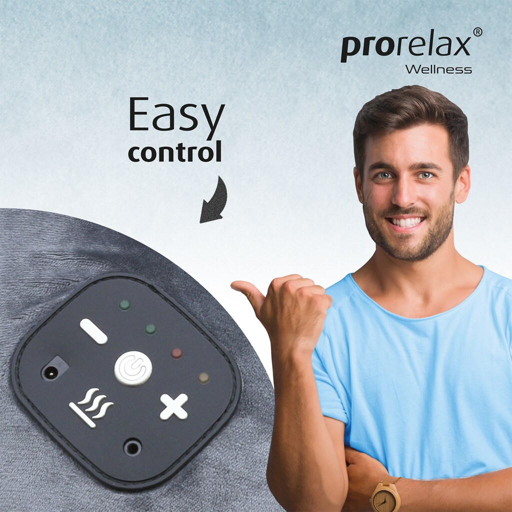 prorelax EMS-Gerät »EMS Massagekissen TRIO mit Wärmefunktion grau«, (3 tlg., 1 Massagekissen, 1 Elektrodenset, 1 USB-Kabel)