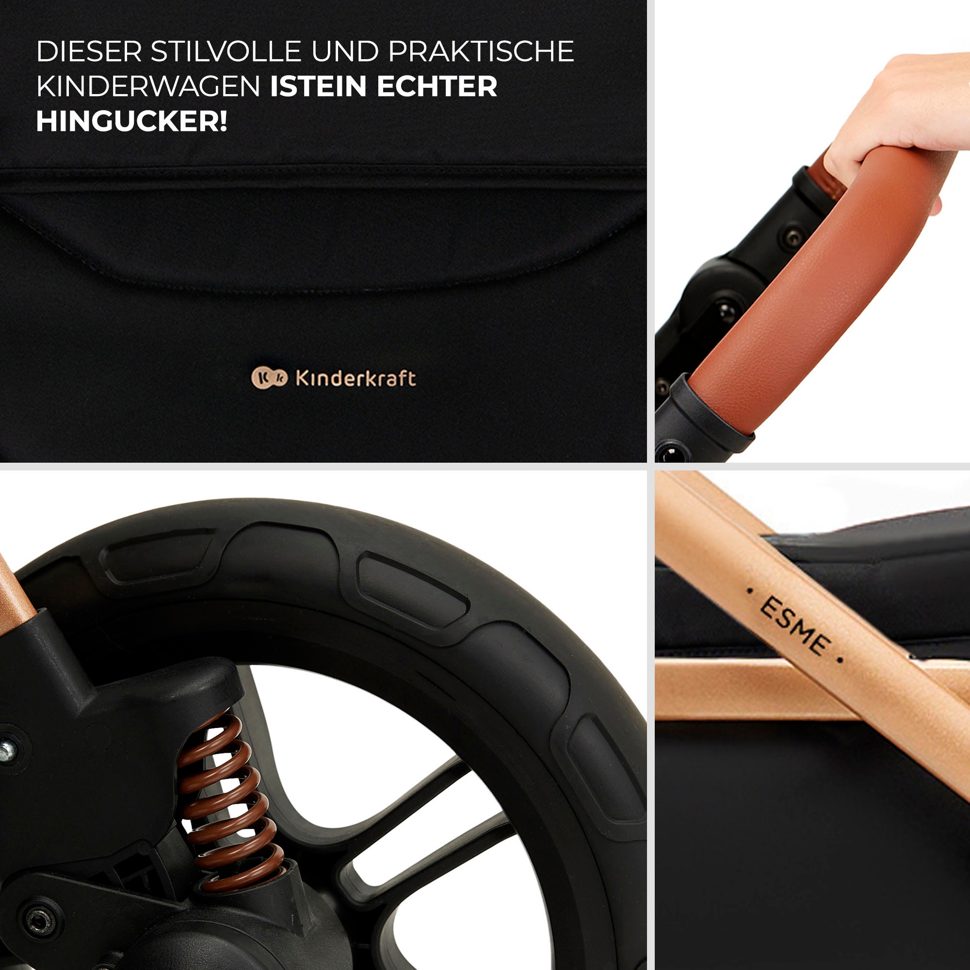 Kinderkraft Kombi-Kinderwagen »ESME 3IN1«, 22 kg, inkl. Babyschale