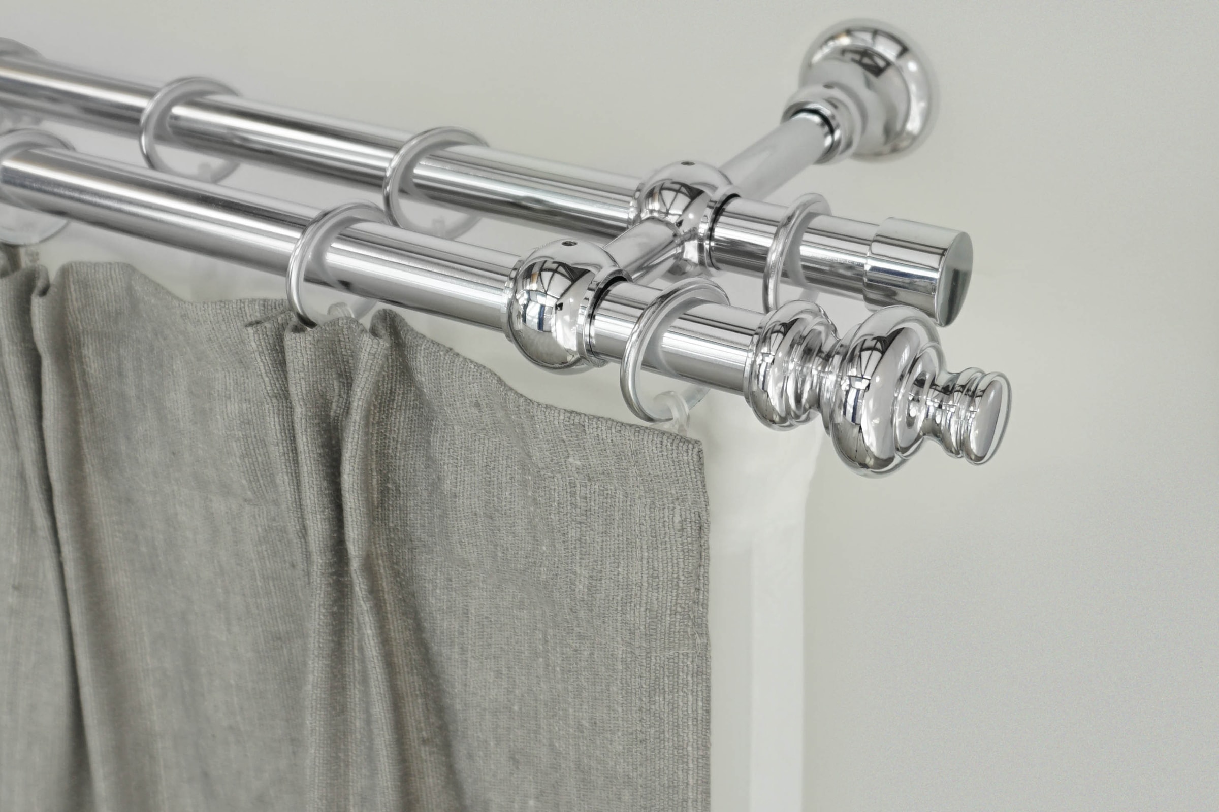 GARESA Gardinenstange "ANDREA" Ø 20 mm 2 läufig-läufig Wunschmaßlänge Vorha günstig online kaufen