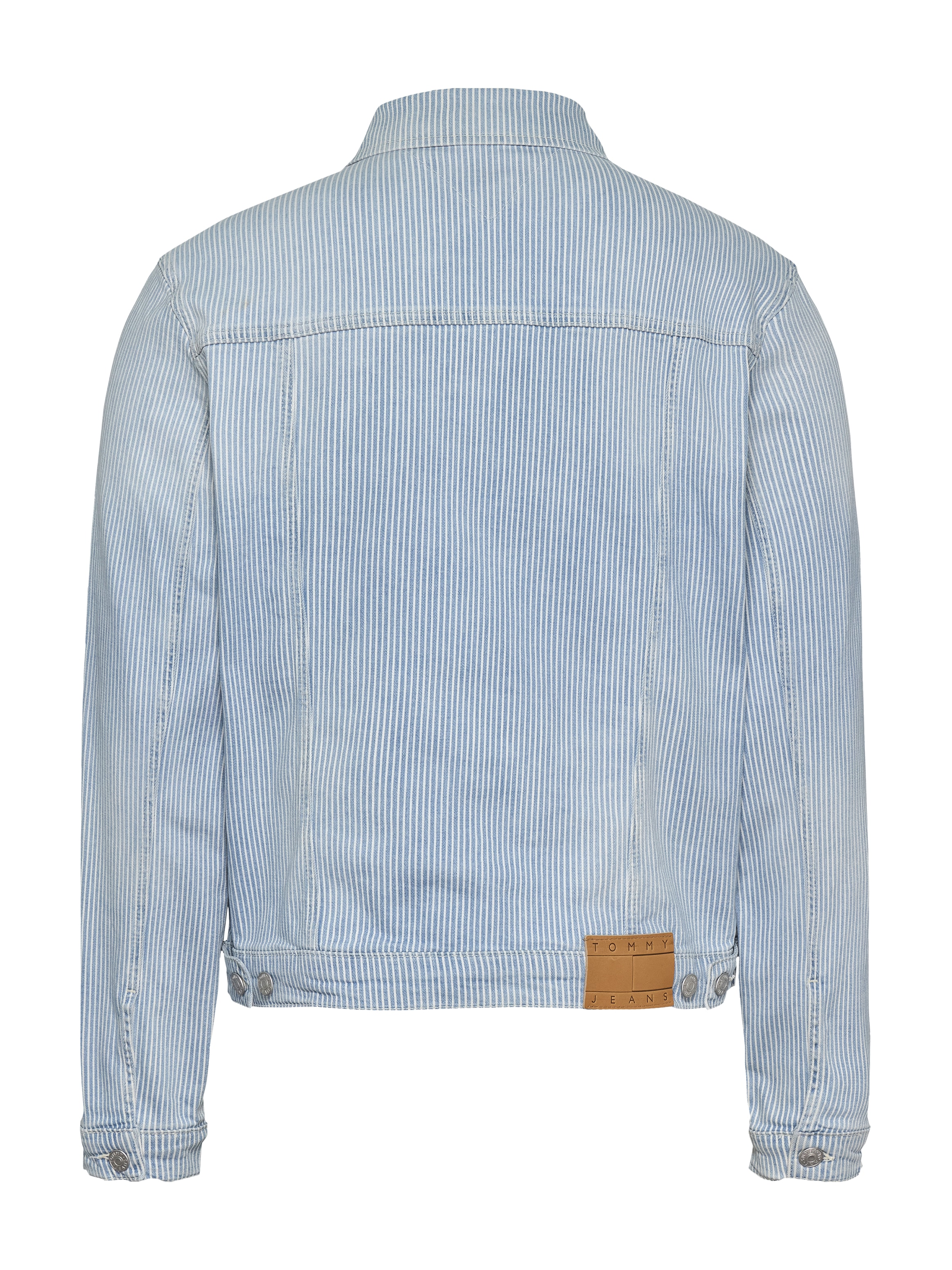Tommy Jeans Jeansjacke »RYAN RGLR TRCKR JCKT BI6132«, fein gestreift