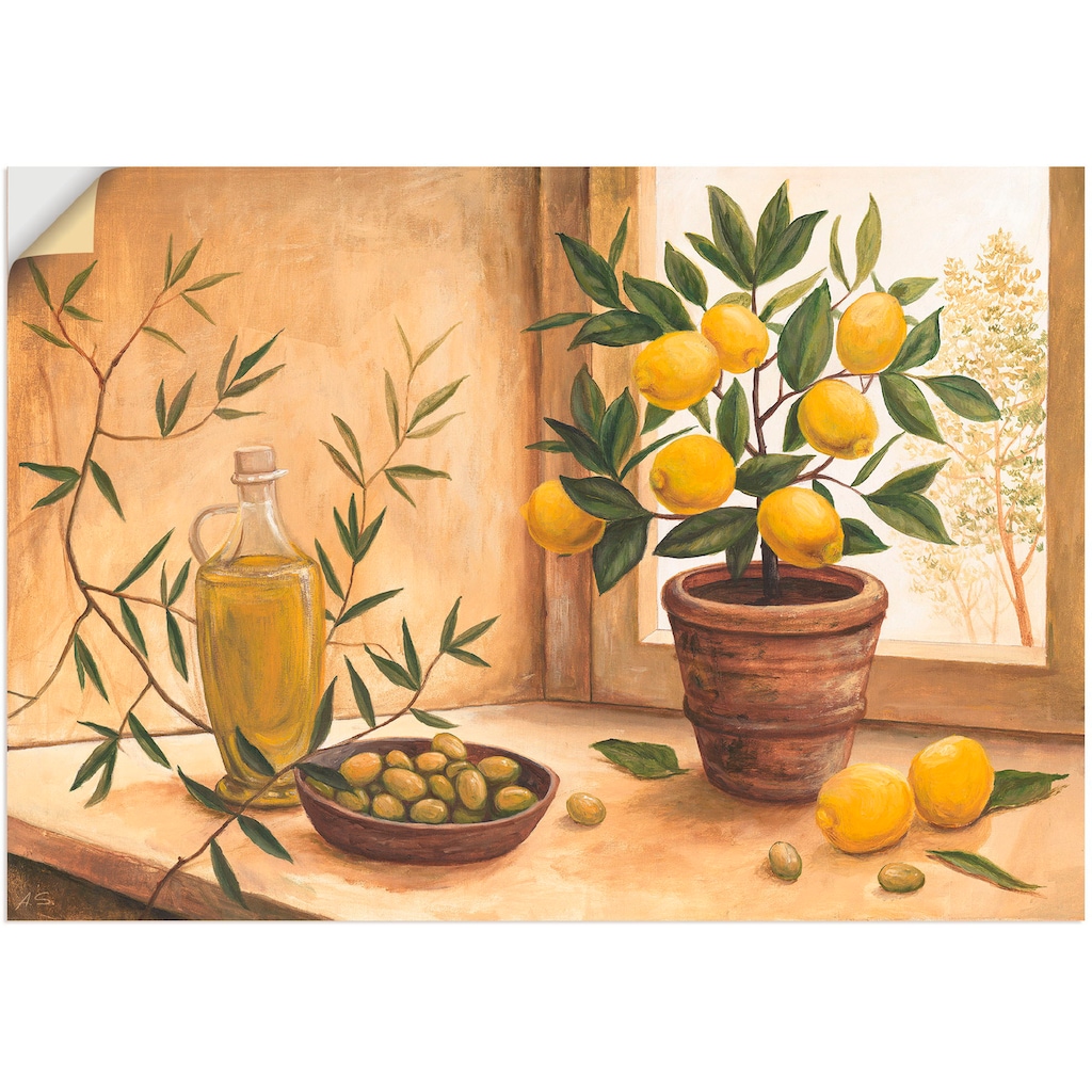 Artland Wandbild »Oliven und Zitronen«, Arrangements, (1 St.)